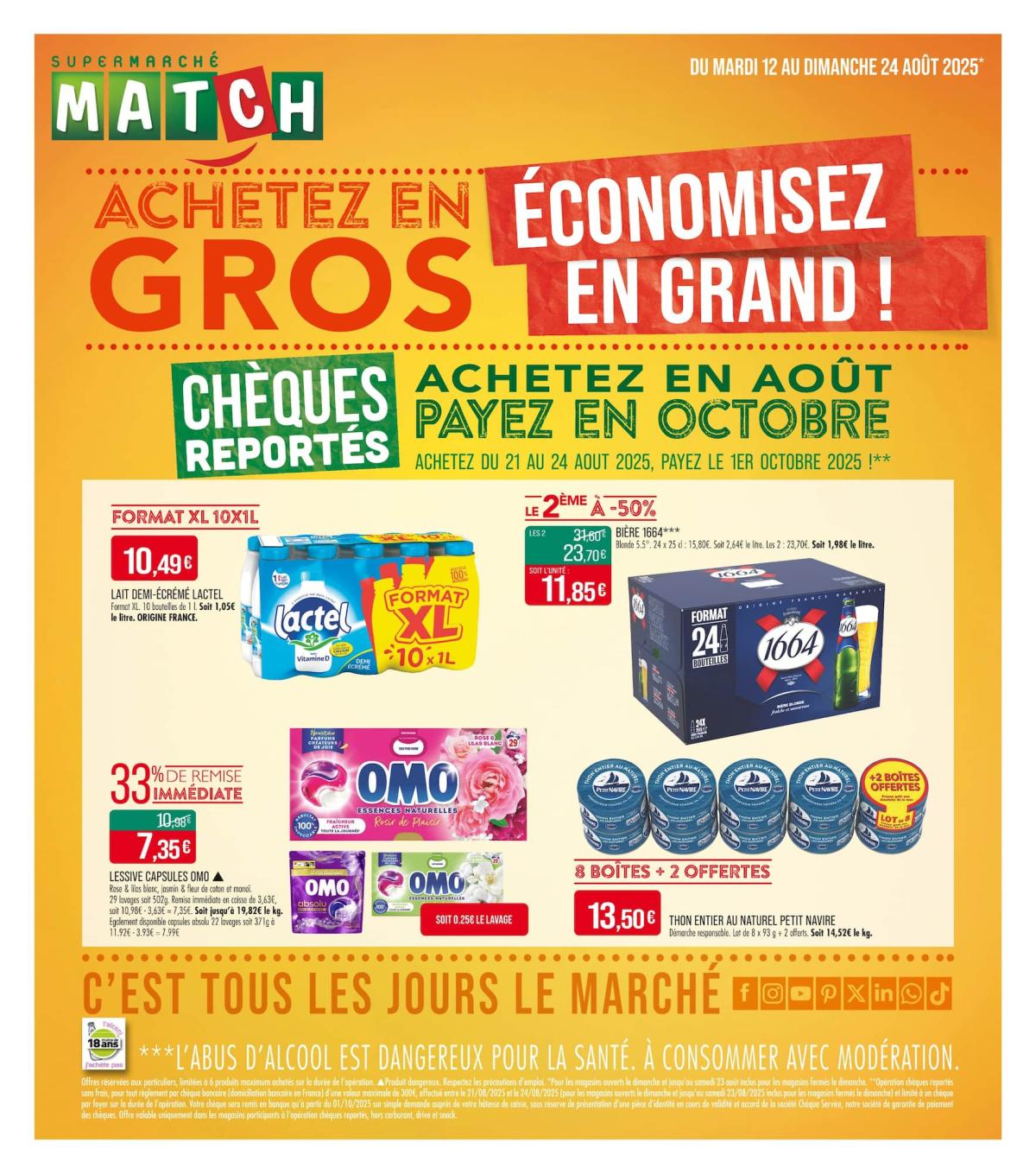 Catalogue Match - Achetez en gros, économisez en grand ! valable du 12/08 au 24/08