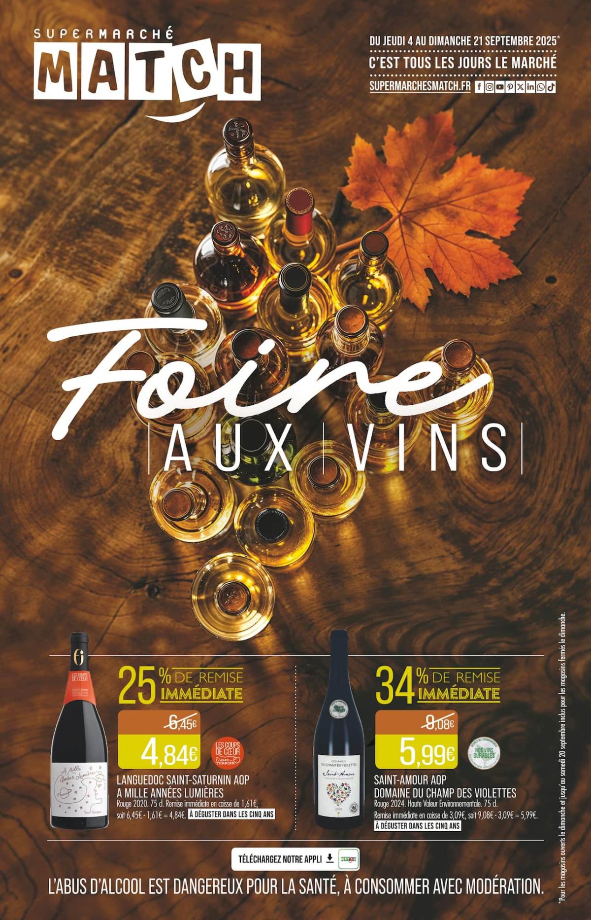 Catalogue Match - Foire aux Vins valable du 04/09 au 21/09