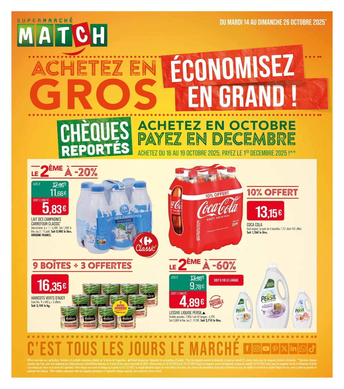 Catalogue Match - Achetez en gros économisez en grand valable du 14/10 au 26/10