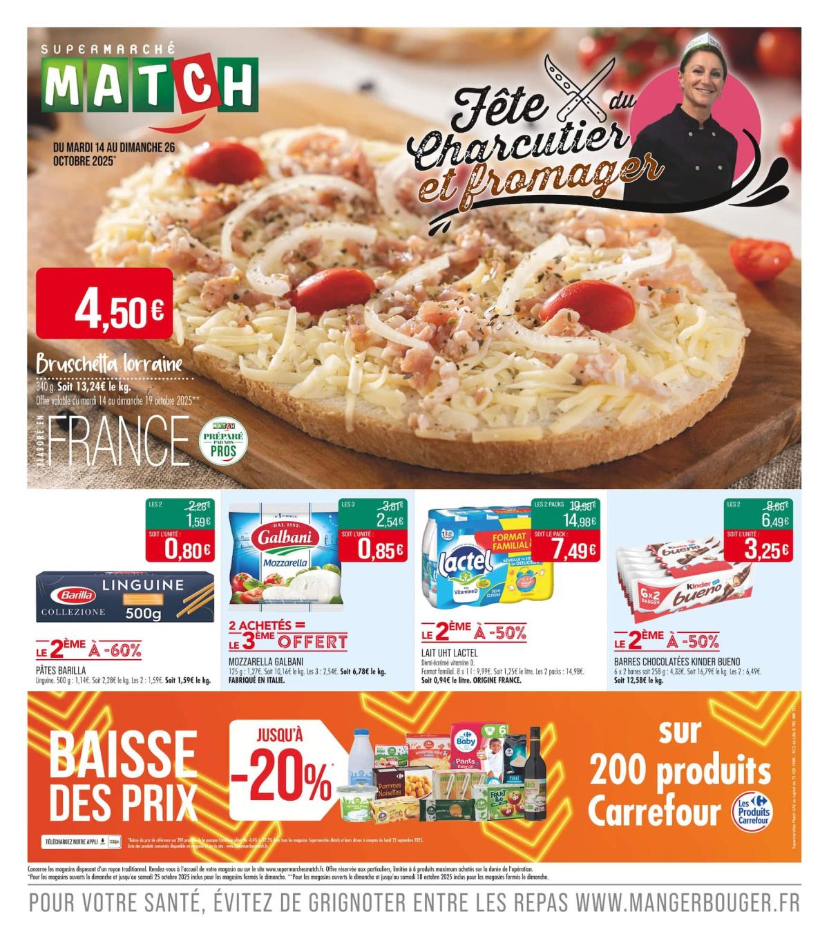 Catalogue Match - Fête du Charcutier et fromager valable du 14/10 au 26/10