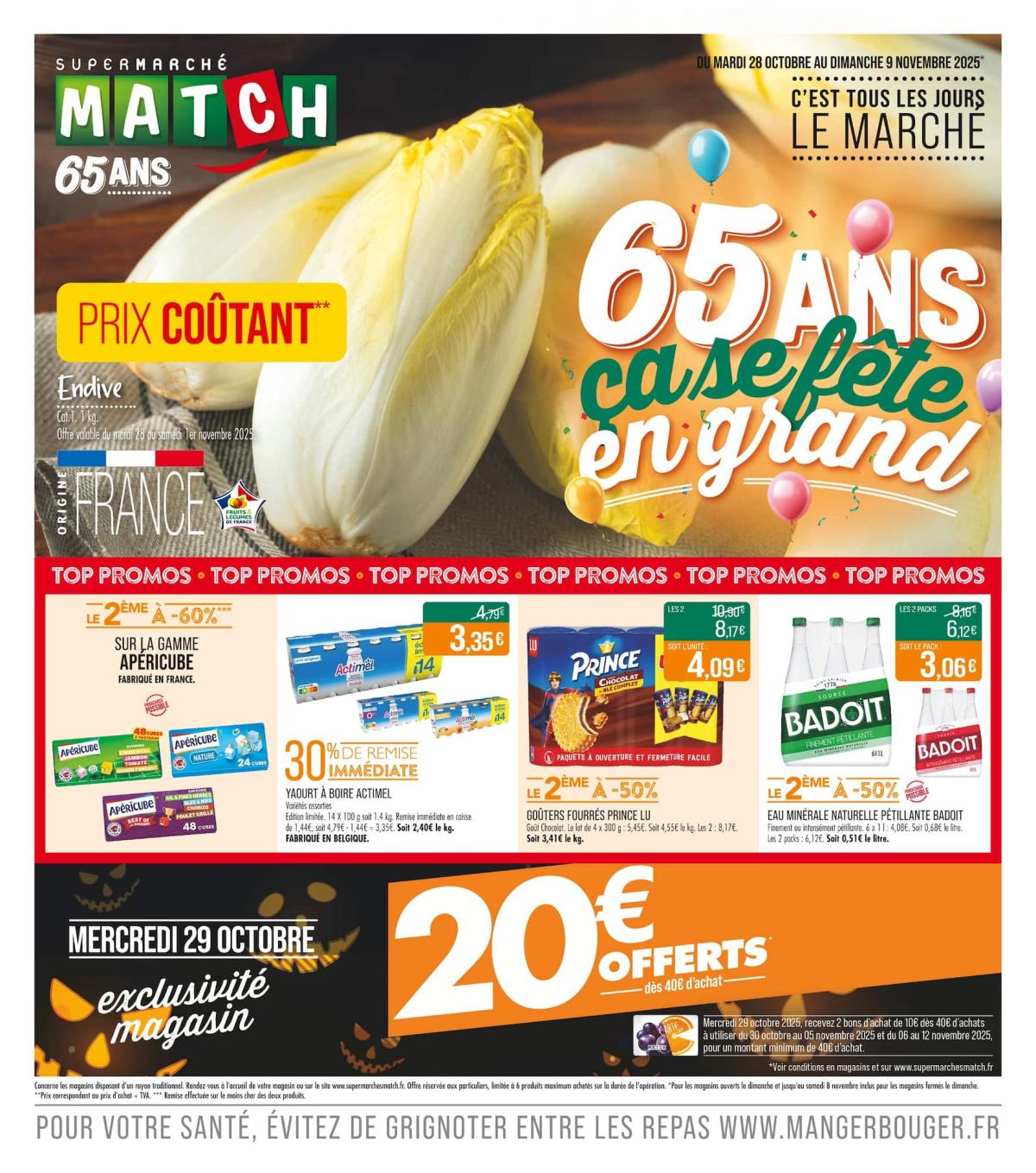 Catalogue Match valable du 28/10 au 09/11