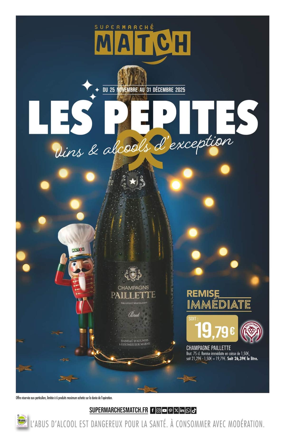 Catalogue Match - LES PEPITES vins & alcools d'exception valable du 24/11 au 31/12
