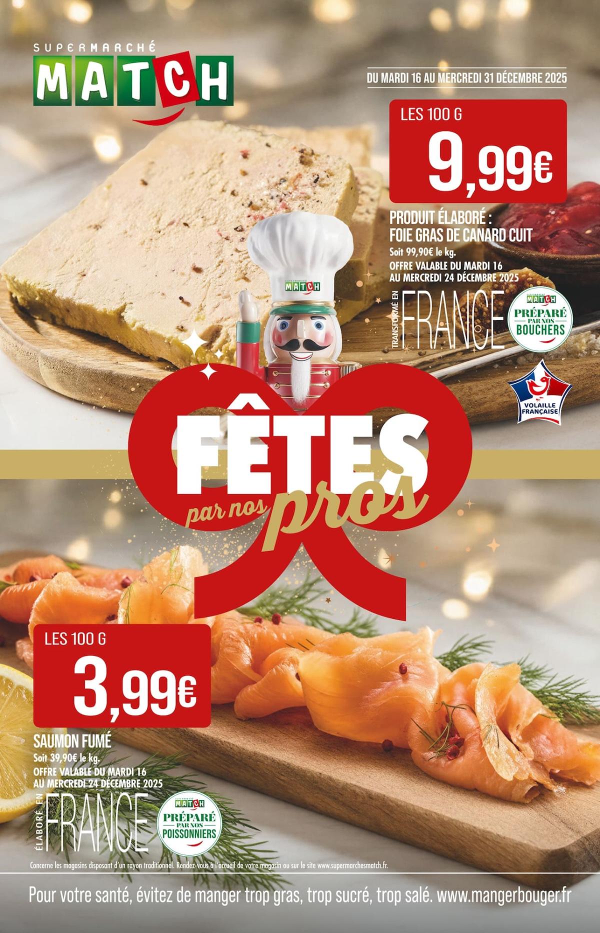 Catalogue Match - Fetes par nos Pros valable du 16/12 au 31/12