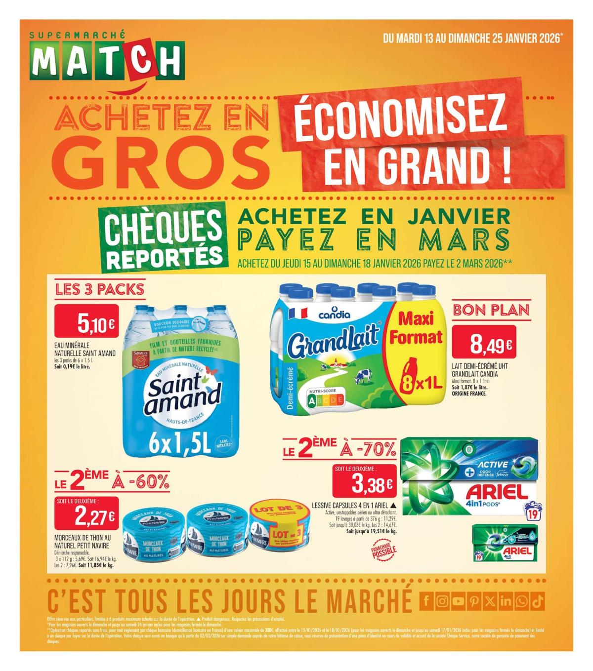 Catalogue Match - C’est Tous Les Jours le Marché valable du 13/01 au 25/01