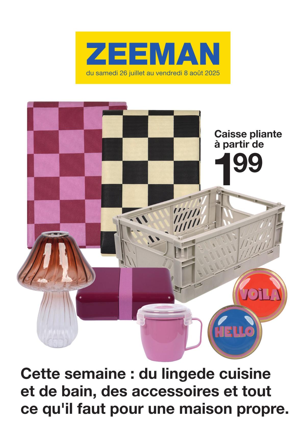 Catalogue Zeeman valable du 26/07 au 08/08