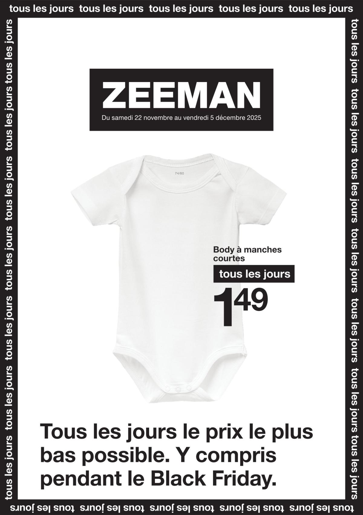 Catalogue Zeeman valable du 22/11 au 05/12