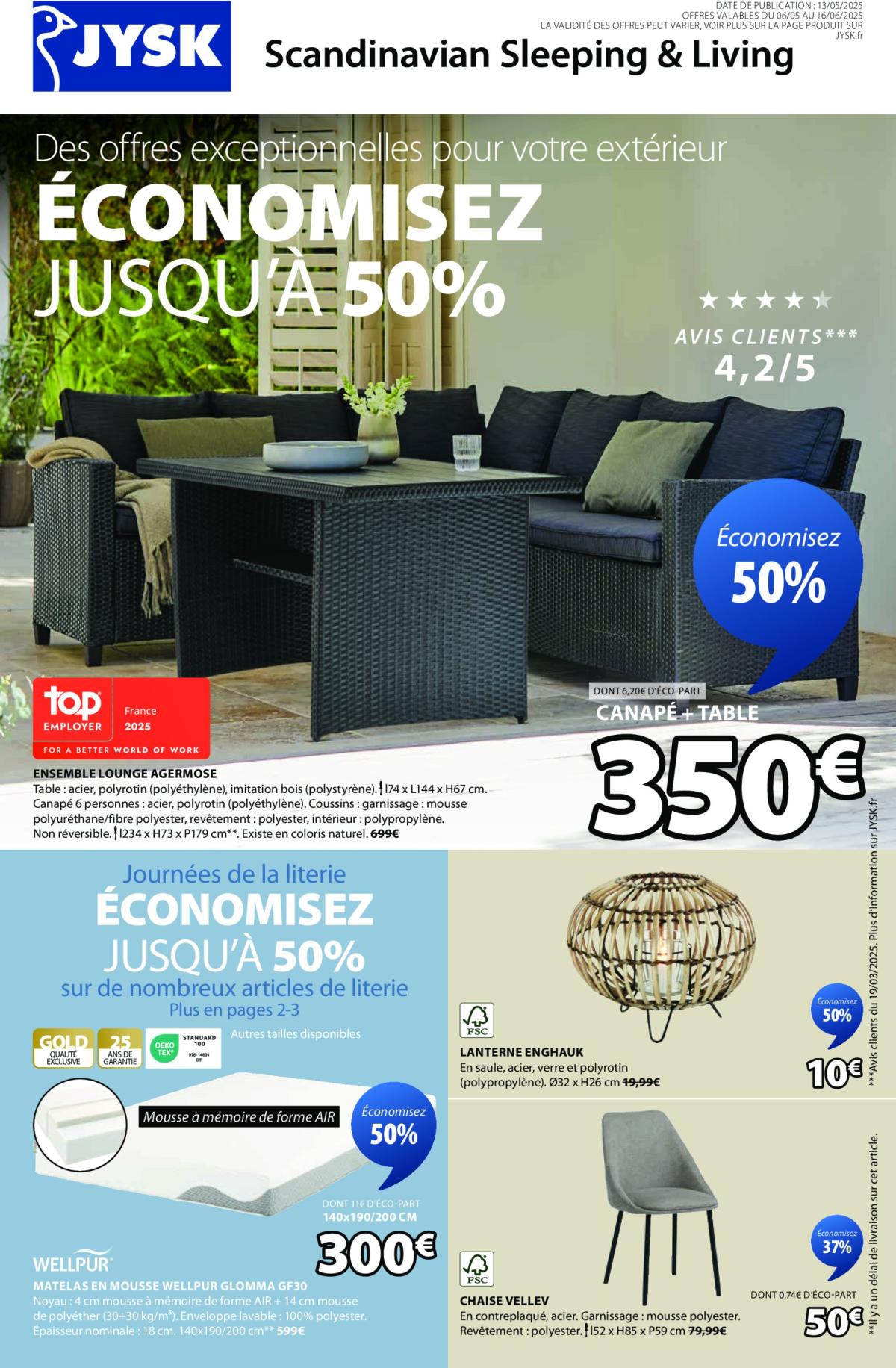 Catalogue JYSK valable dès 13/05 - 16/06
