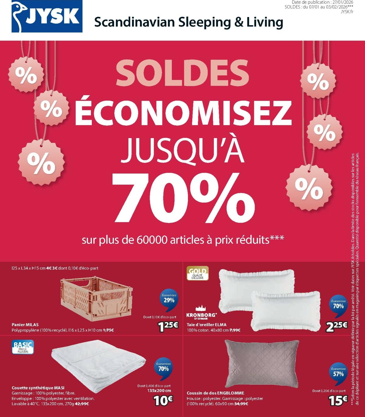 Catalogue JYSK - Vente d'hiver 2 valable du 07/01 au 03/02