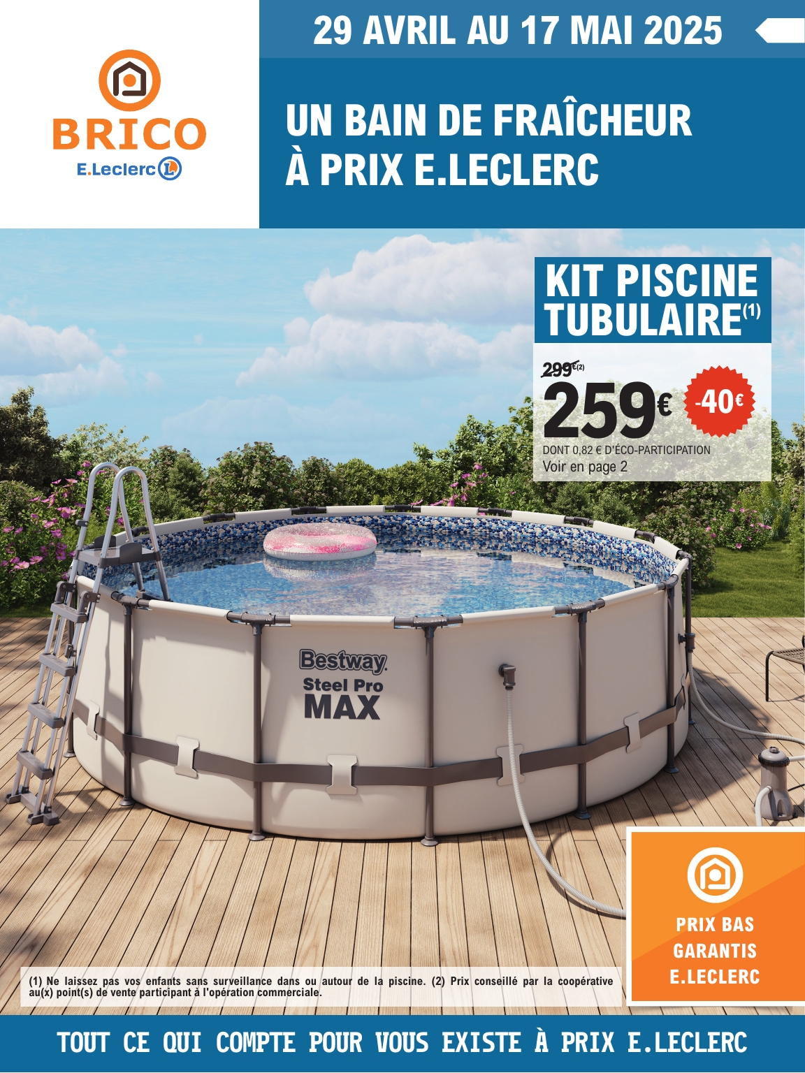 Catalogue E.Leclerc - Piscines valable dès 29/04 - 17/05