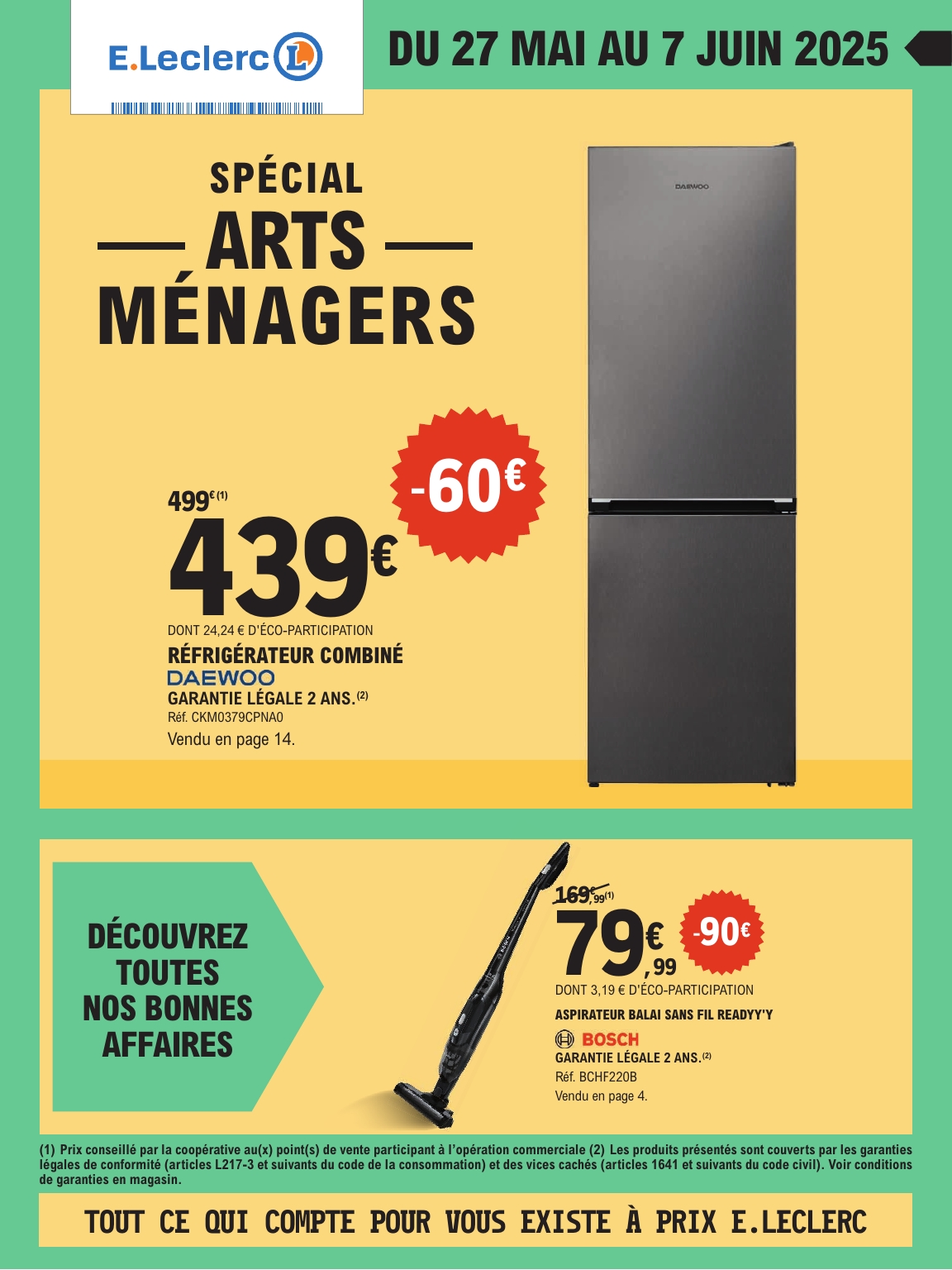 Catalogue E.Leclerc - Spécial Arts Ménagers valable dès 27/05 - 07/06