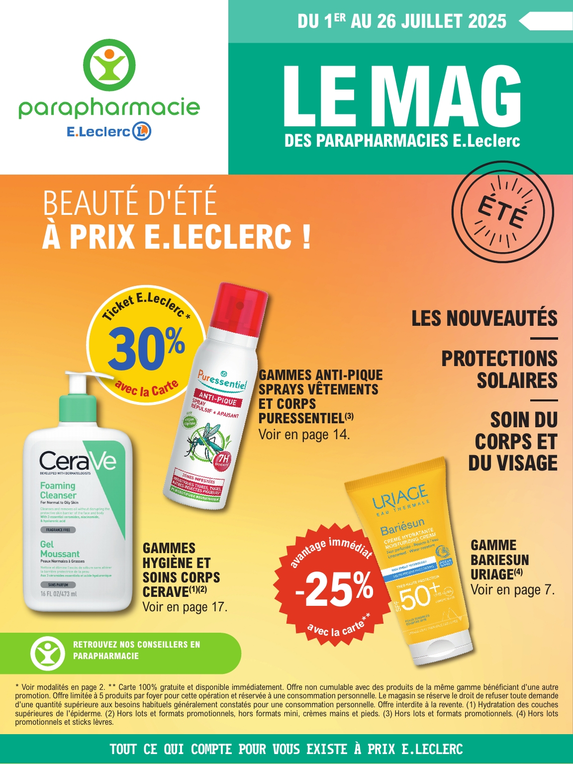 Catalogue E.Leclerc - Magazine Eté valable du 01/07 au 26/07