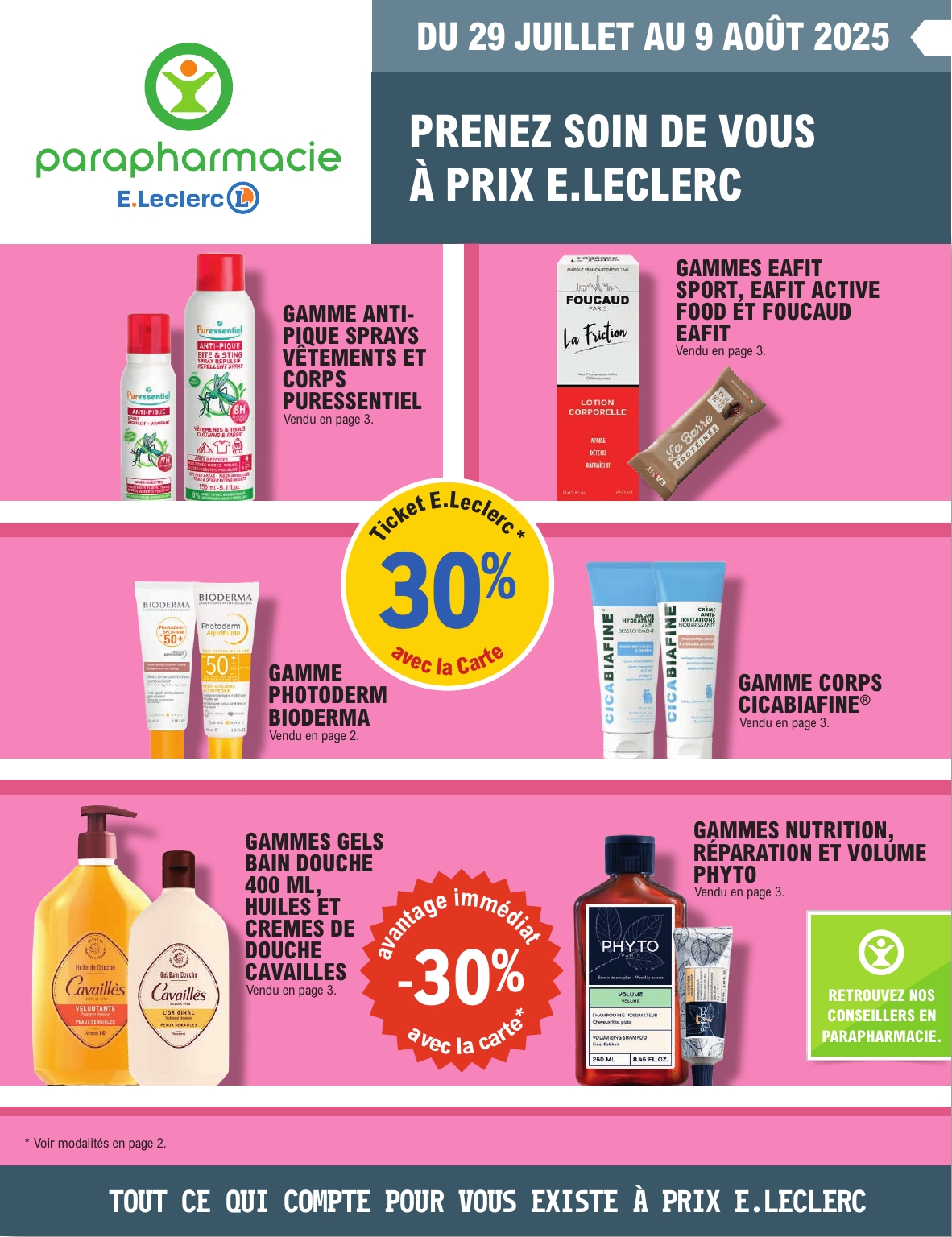 Catalogue E.Leclerc - Prospectus Eté valable du 29/07 au 09/08