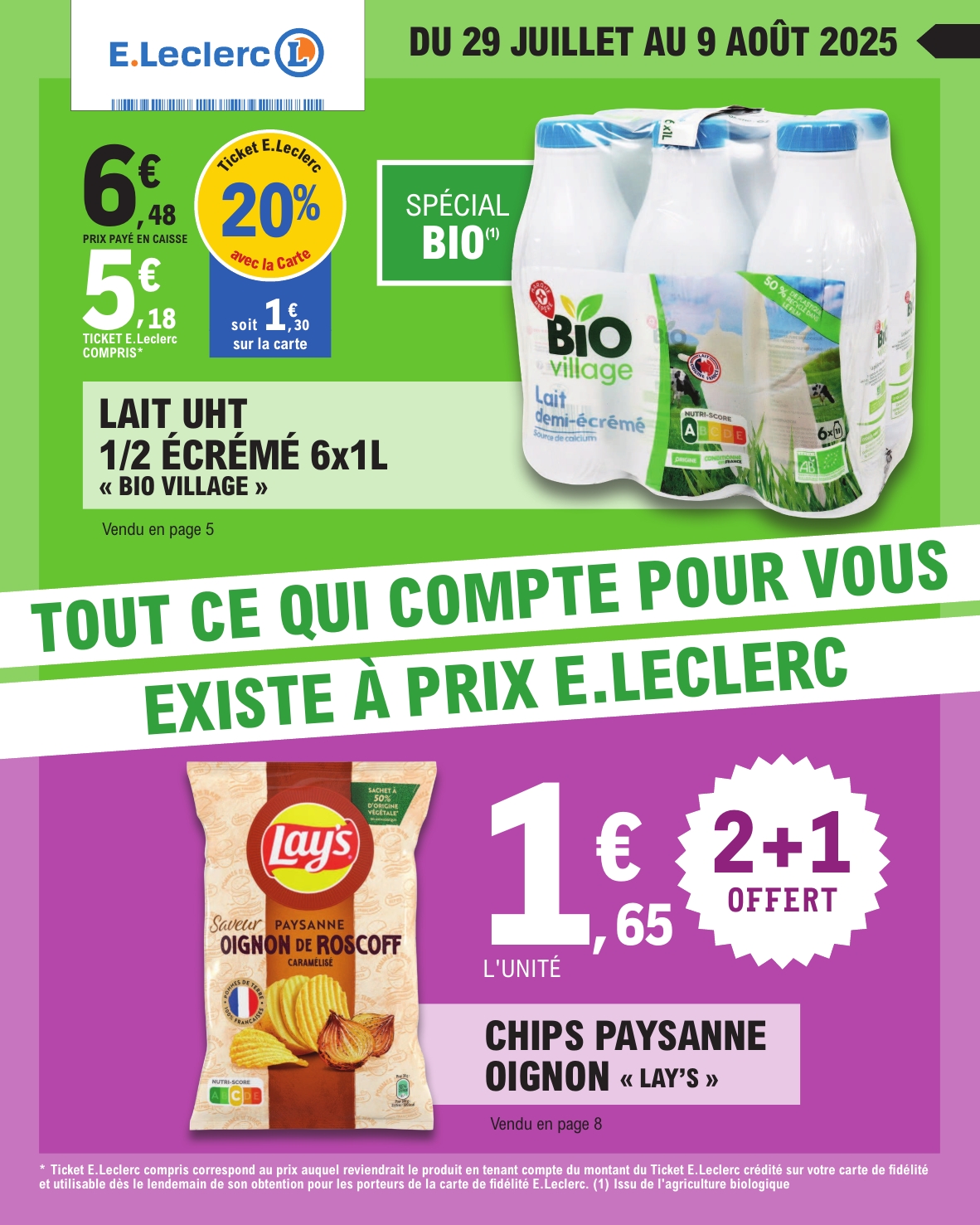 Catalogue E.Leclerc valable du 29/07 au 09/08