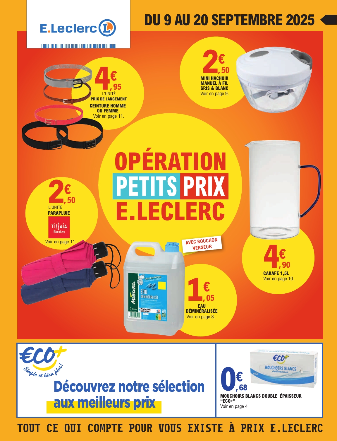 Catalogue E.Leclerc valable du 09/09 au 20/09