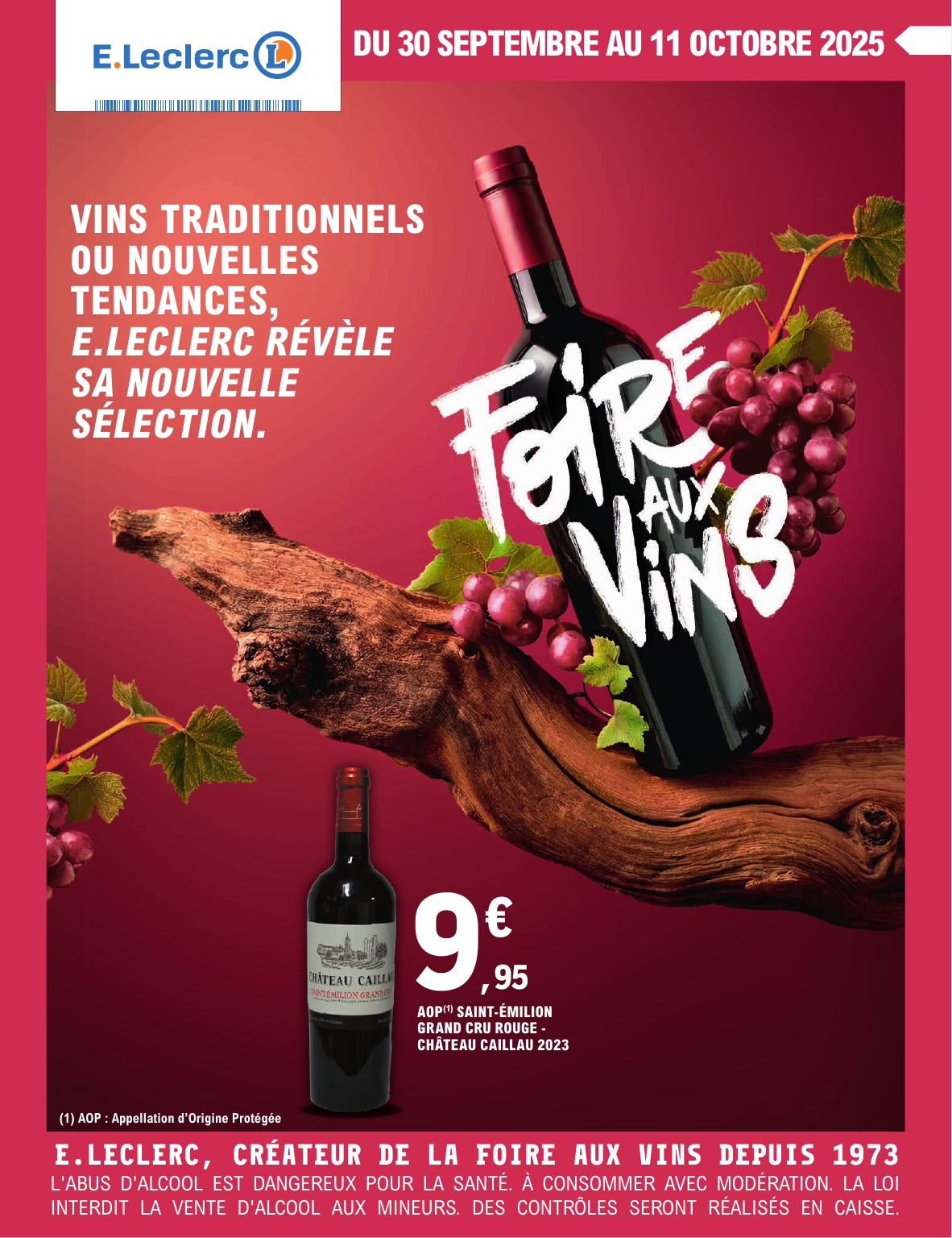 Catalogue E.Leclerc - Foire aux Vins valable du 30/09 au 11/10