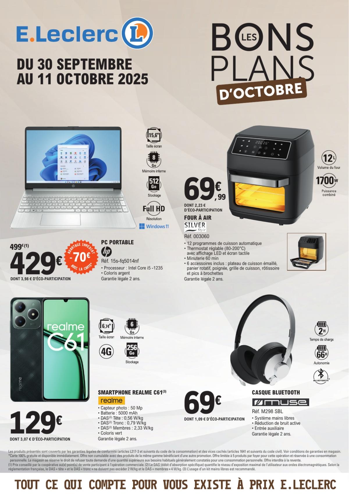 Catalogue E.Leclerc - Bons plans Octobre valable du 30/09 au 11/10