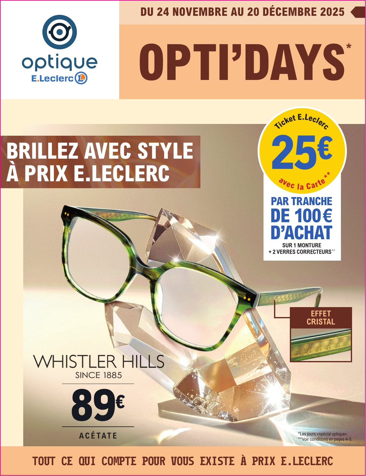 Catalogue E.Leclerc - Opti'days valable du 24/11 au 20/12