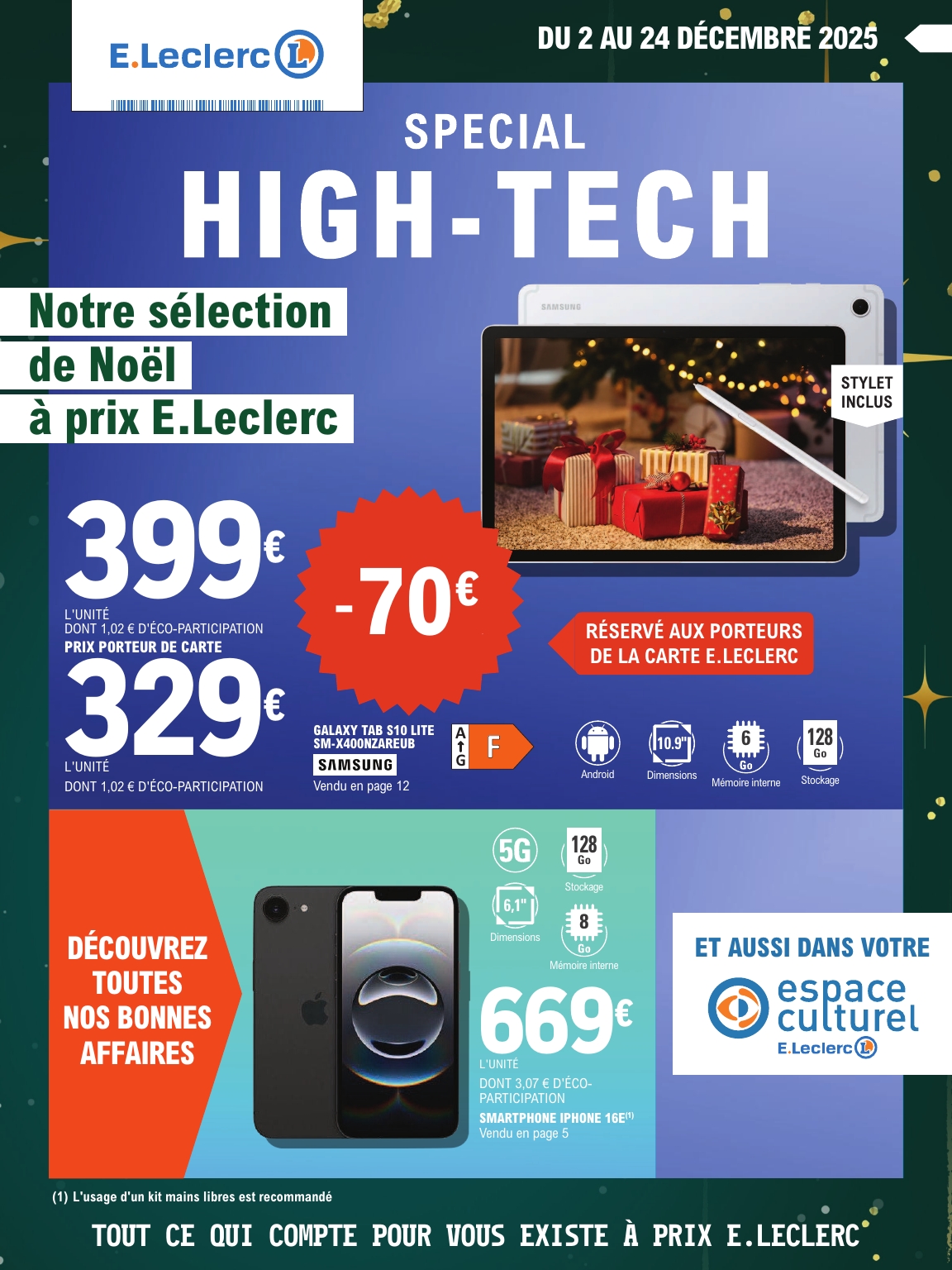 Catalogue E.Leclerc - High-Tech valable du 02/12 au 24/12