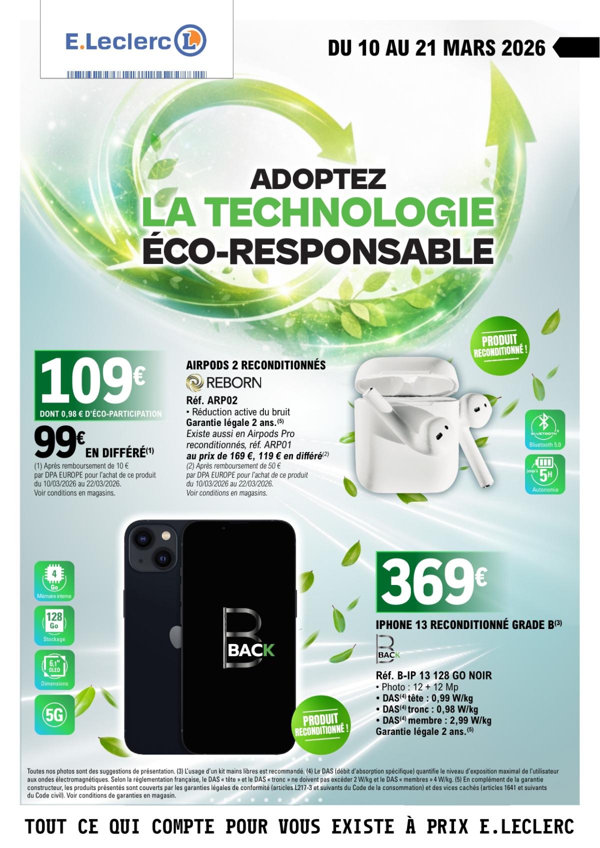 Catalogue E.Leclerc - La technologie valable du 10/03/2026 au 21/03/2026