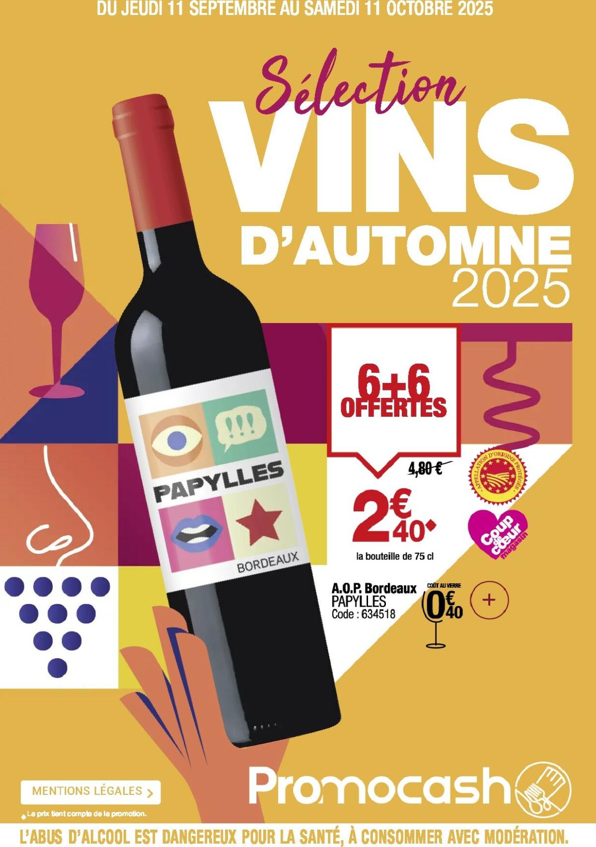 Catalogue Promocash - Sélection Vins valable du 11/09 au 11/10
