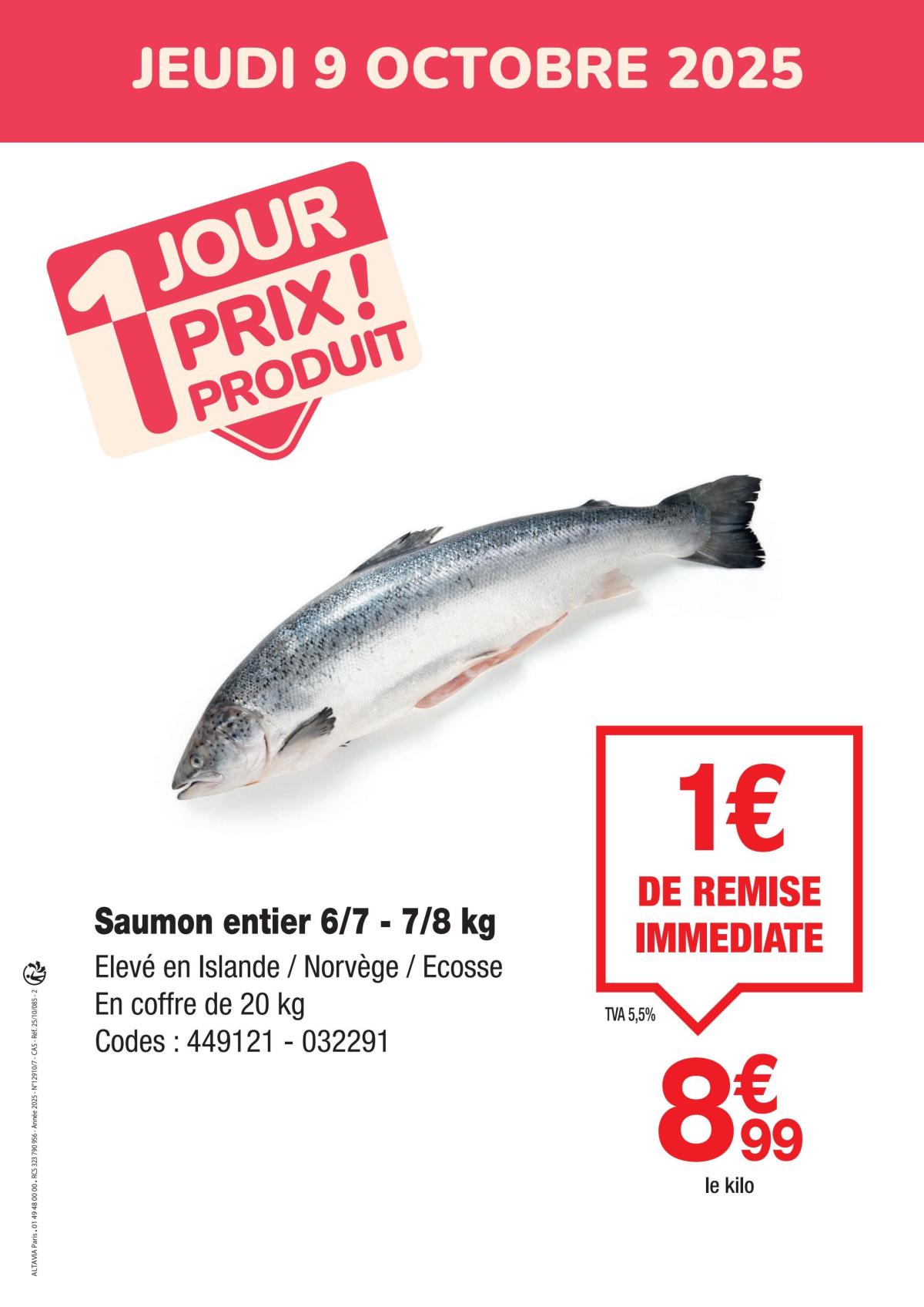 Catalogue Promocash - Saumon entier valable du 09/10 au 09/10