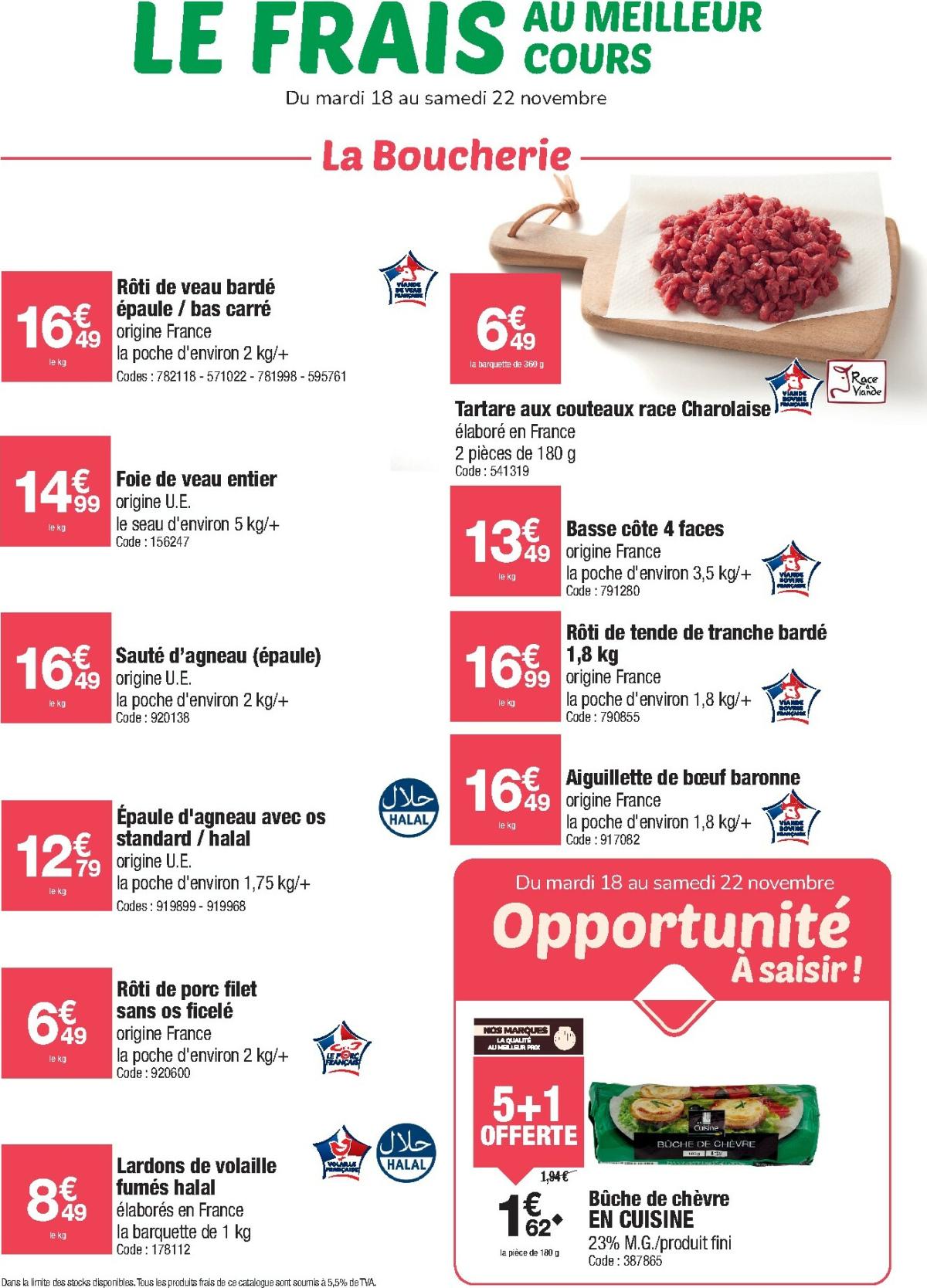 Catalogue Promocash - Le Frais au Meilleur cours valable du 18/11 au 22/11