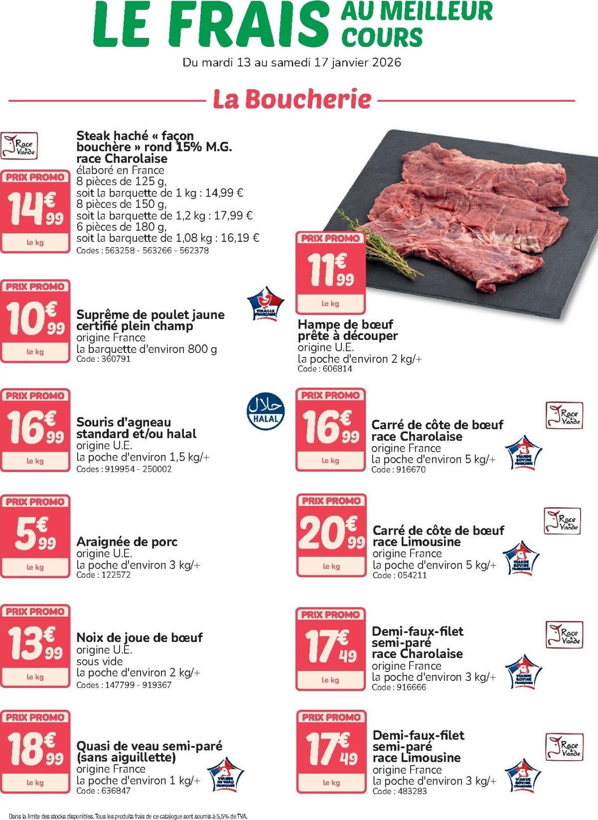 Catalogue Promocash - Le Frais valable du 13/01 au 17/01