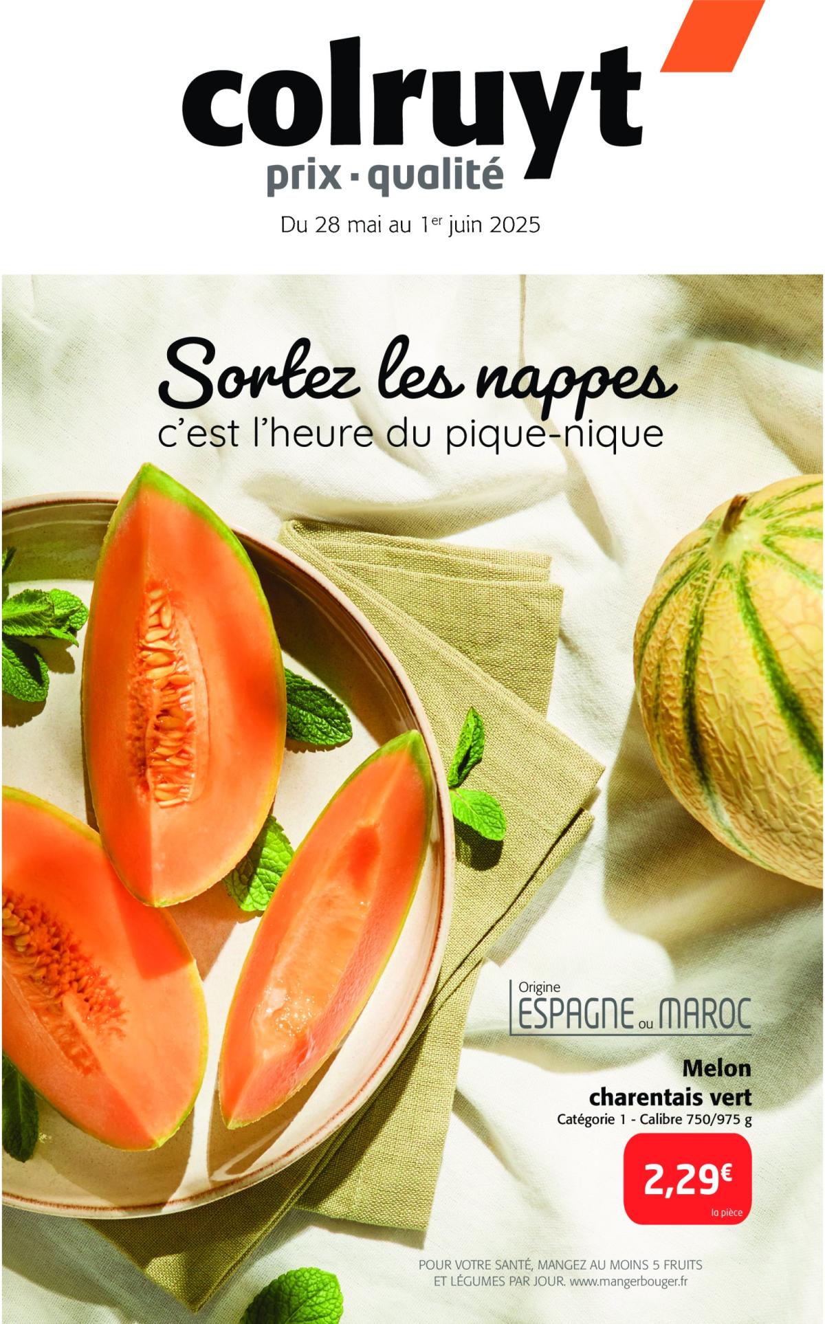Catalogue Colruyt - Sortez les nappes c'est l'heure du pique-nique valable dès 28/05 - 01/06