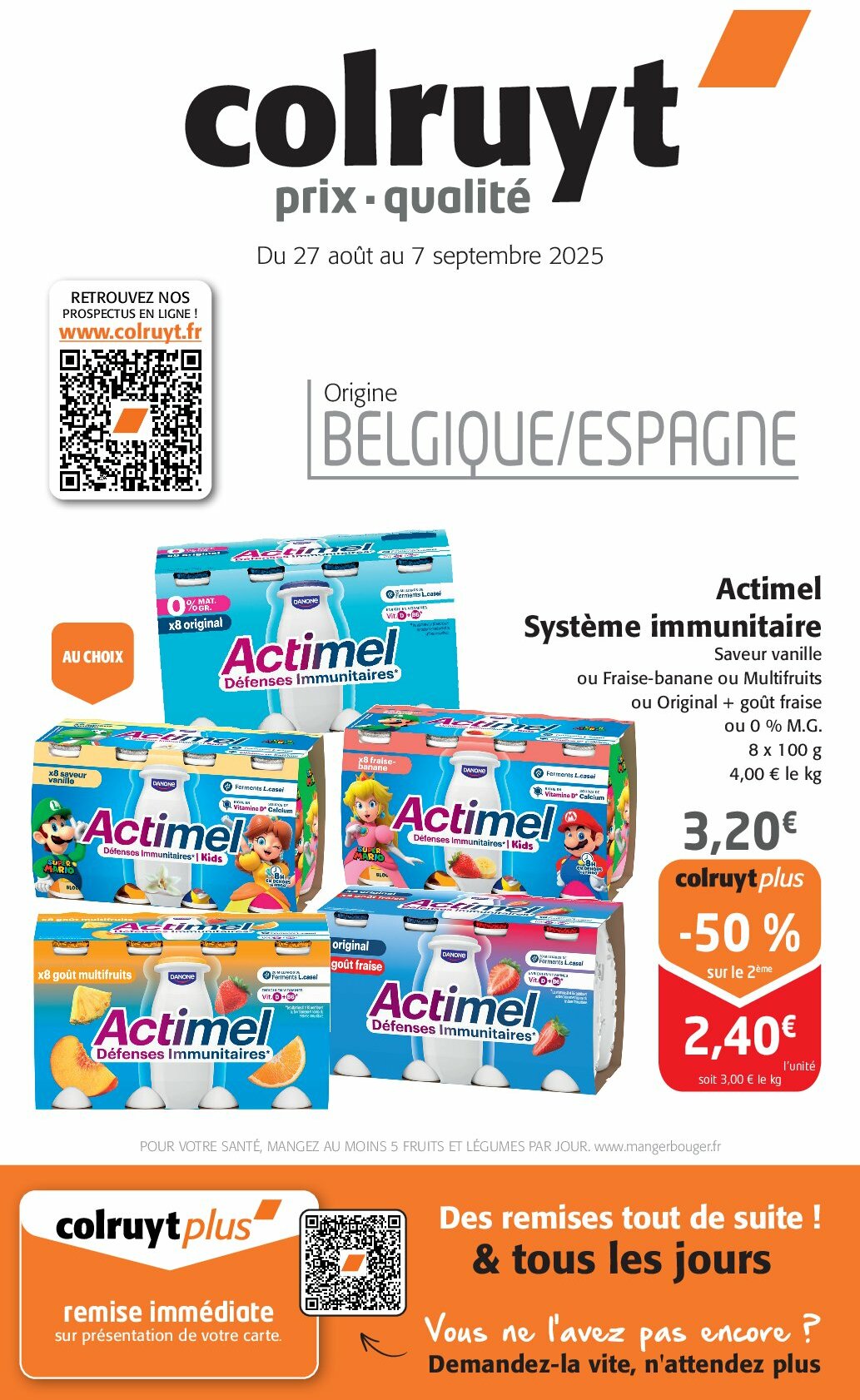 Catalogue Colruyt valable du 27/08 au 07/09