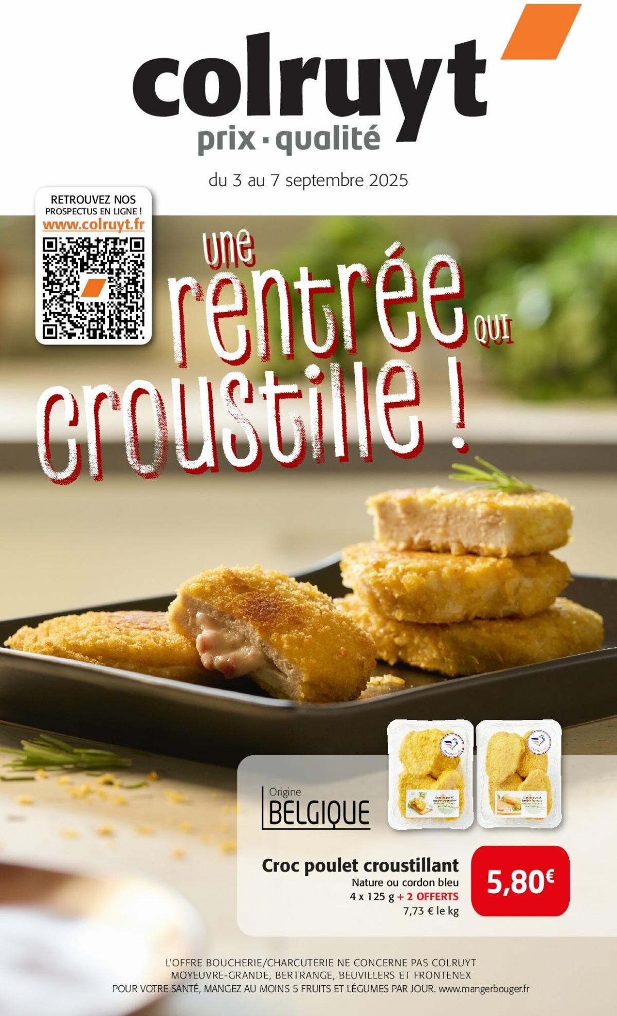 Catalogue Colruyt - Une rentrée qui croustille ! valable du 03/09 au 07/09