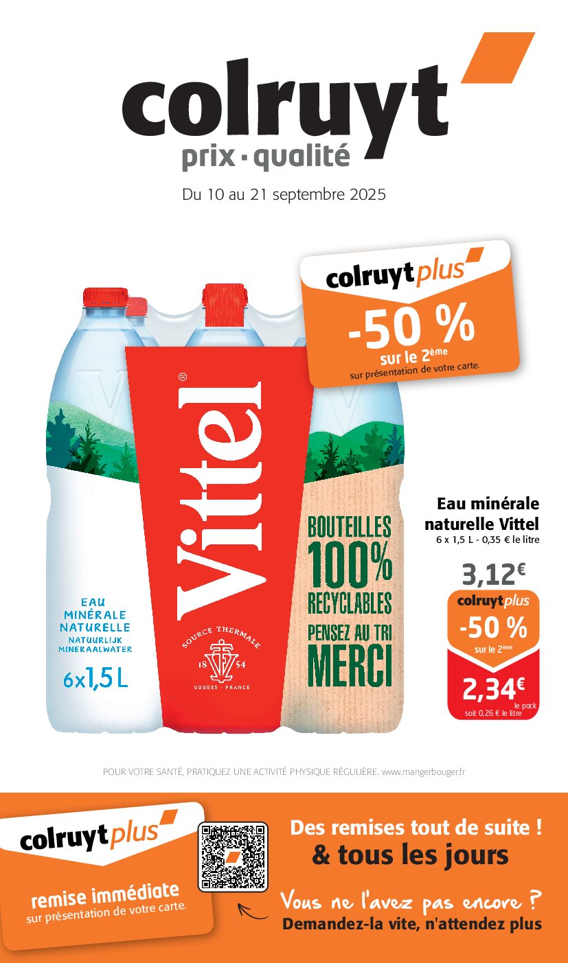Catalogue Colruyt valable du 10/09 au 21/09
