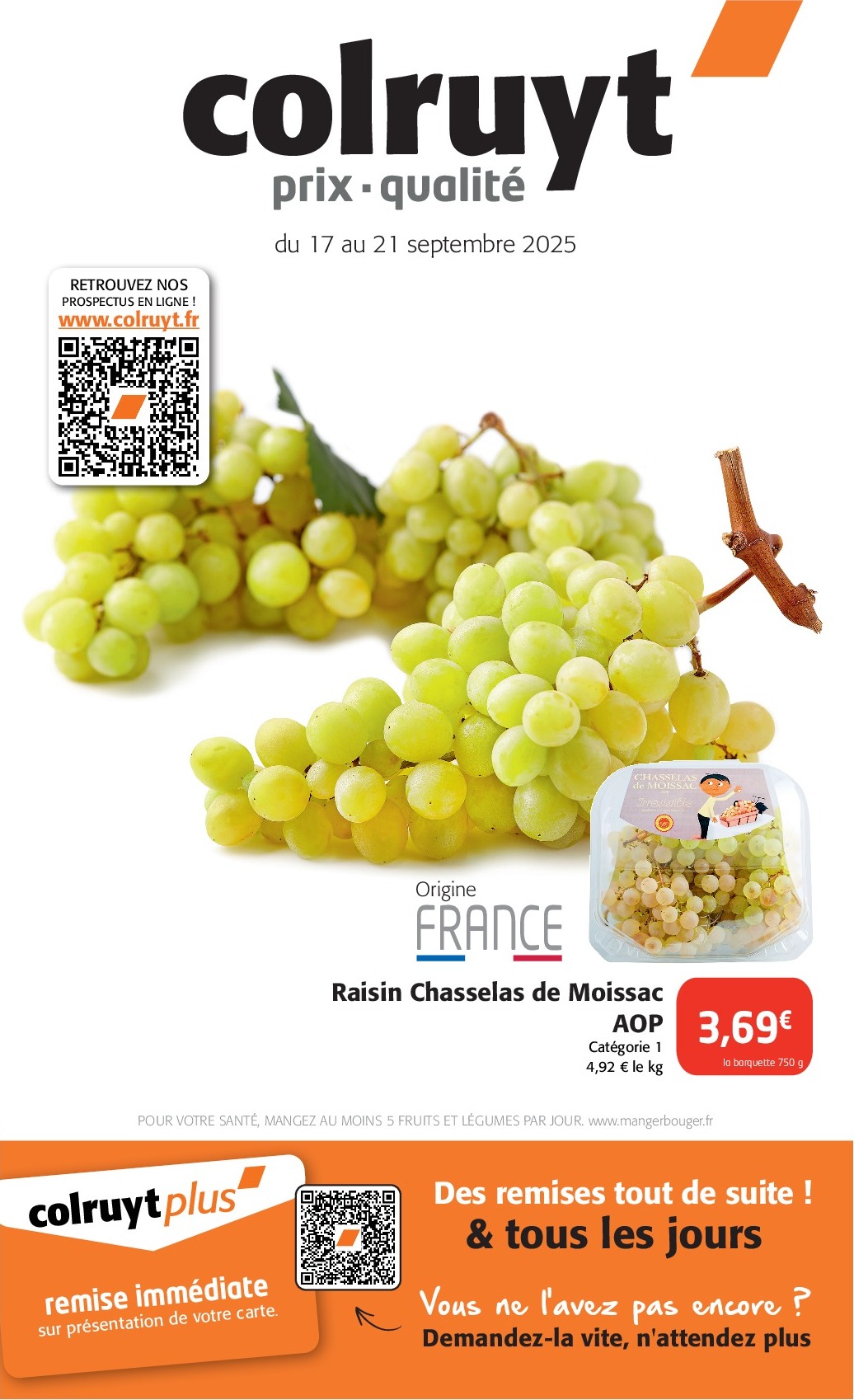 Catalogue Colruyt valable du 17/09 au 21/09
