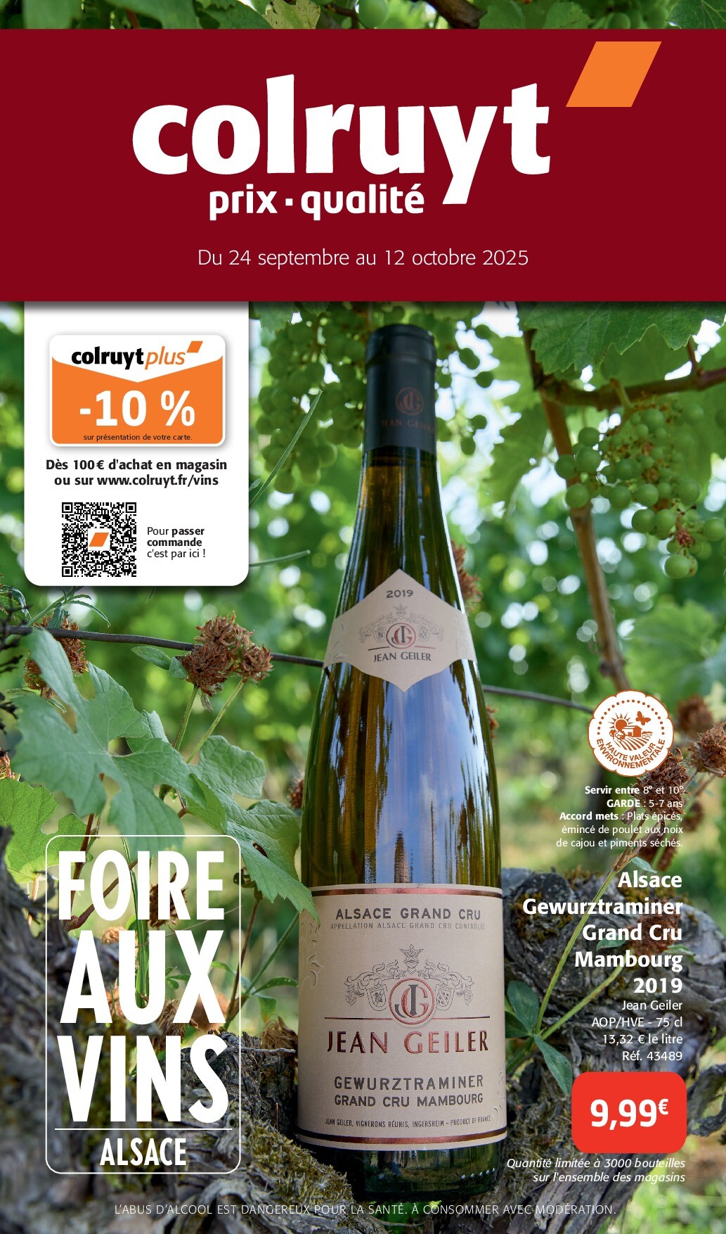 Catalogue Colruyt - Foire aux Vins Alsace valable du 24/09 au 12/10