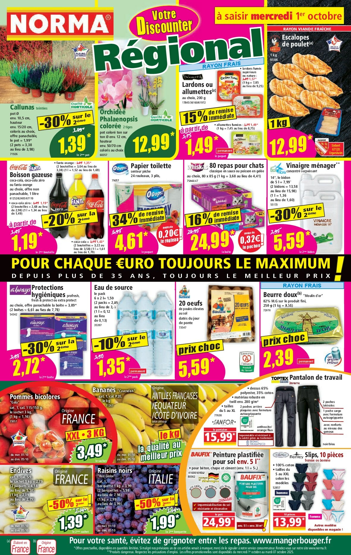 Catalogue NORMA valable du 01/10 au 07/10