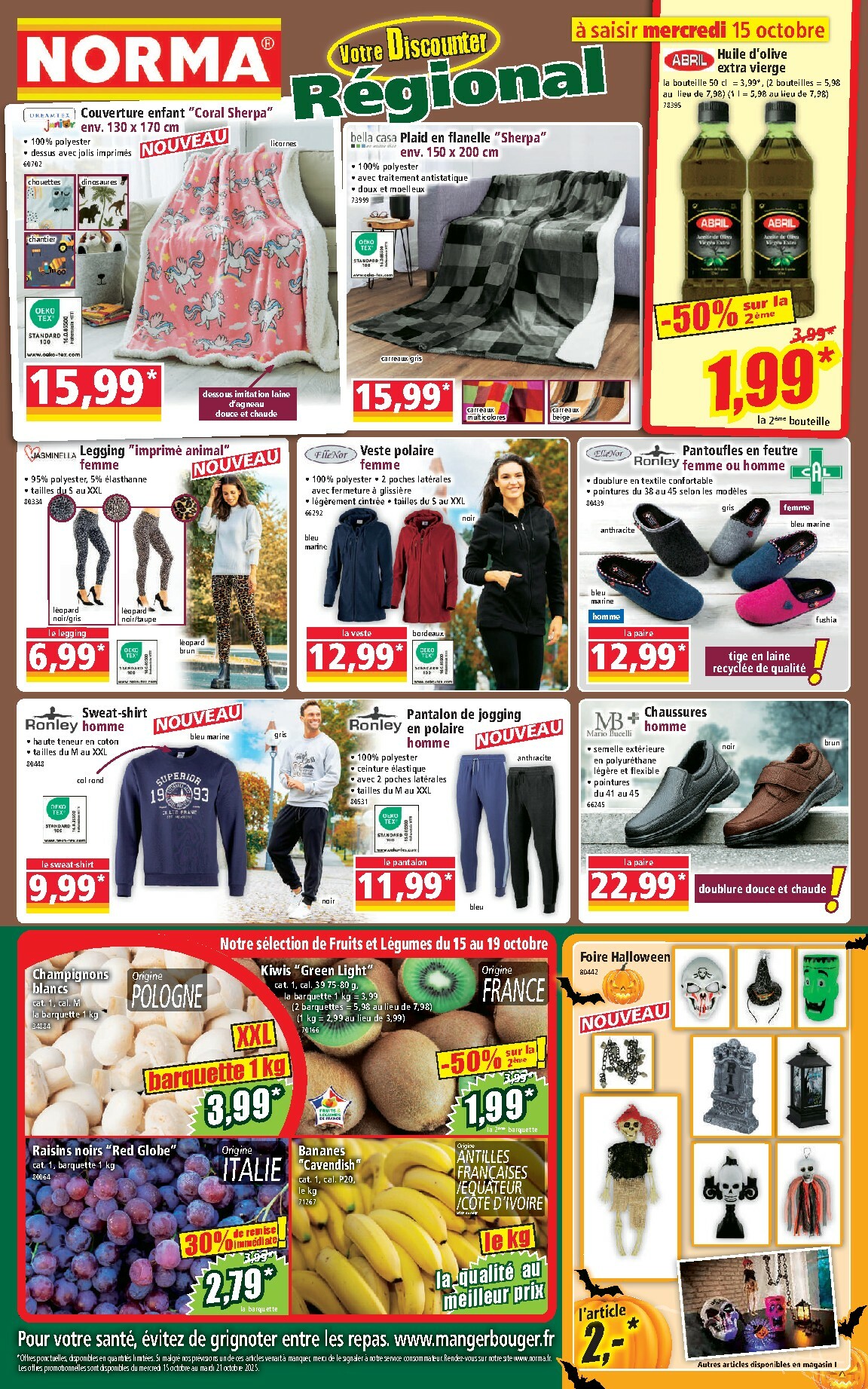 Catalogue NORMA valable du 15/10 au 21/10