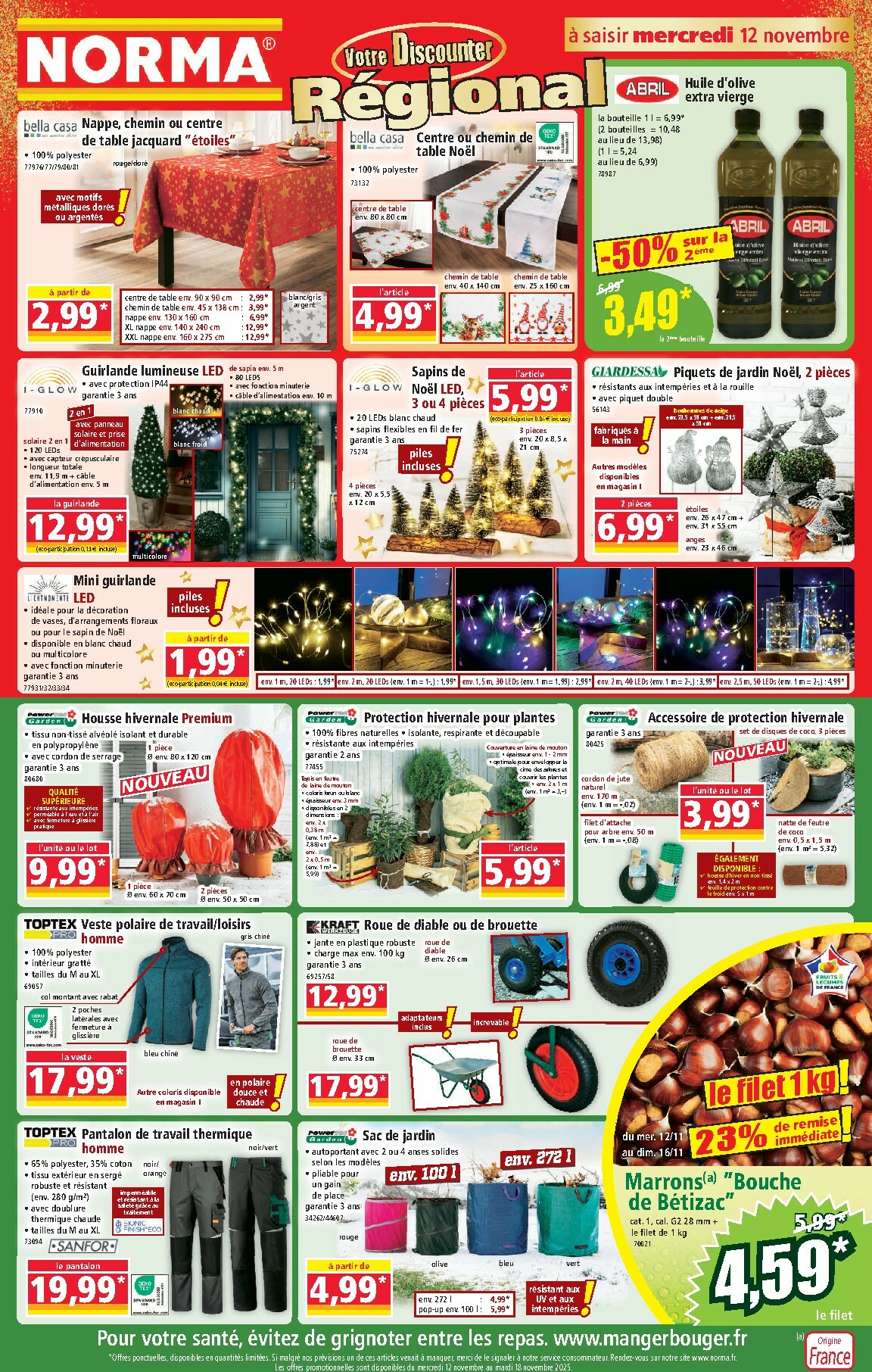 Catalogue NORMA valable du 12/11 au 18/11