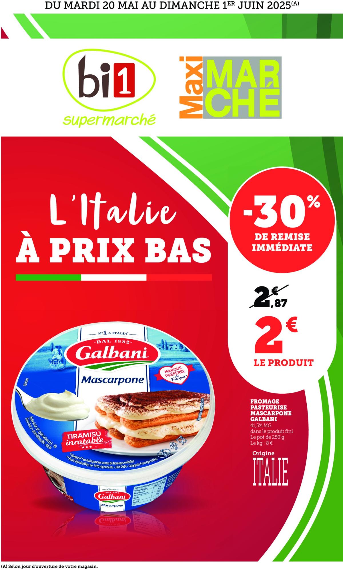 Catalogue Bi1 valable dès 20/05 - 01/06