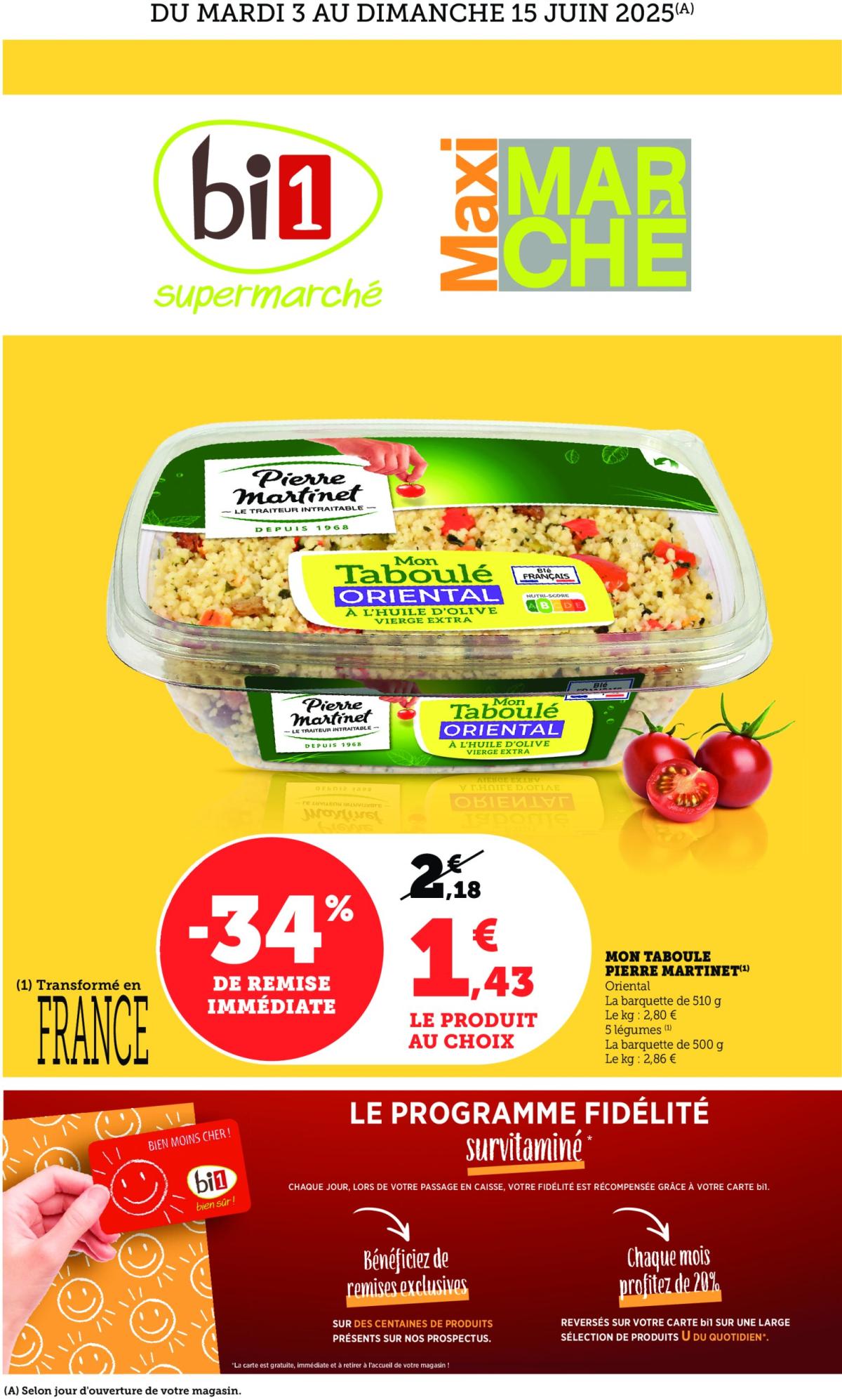 Catalogue Bi1 valable dès 03/06 - 15/06