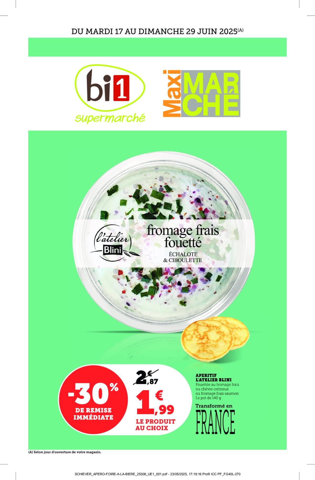 Catalogue Bi1 valable du 17/06 au 29/06
