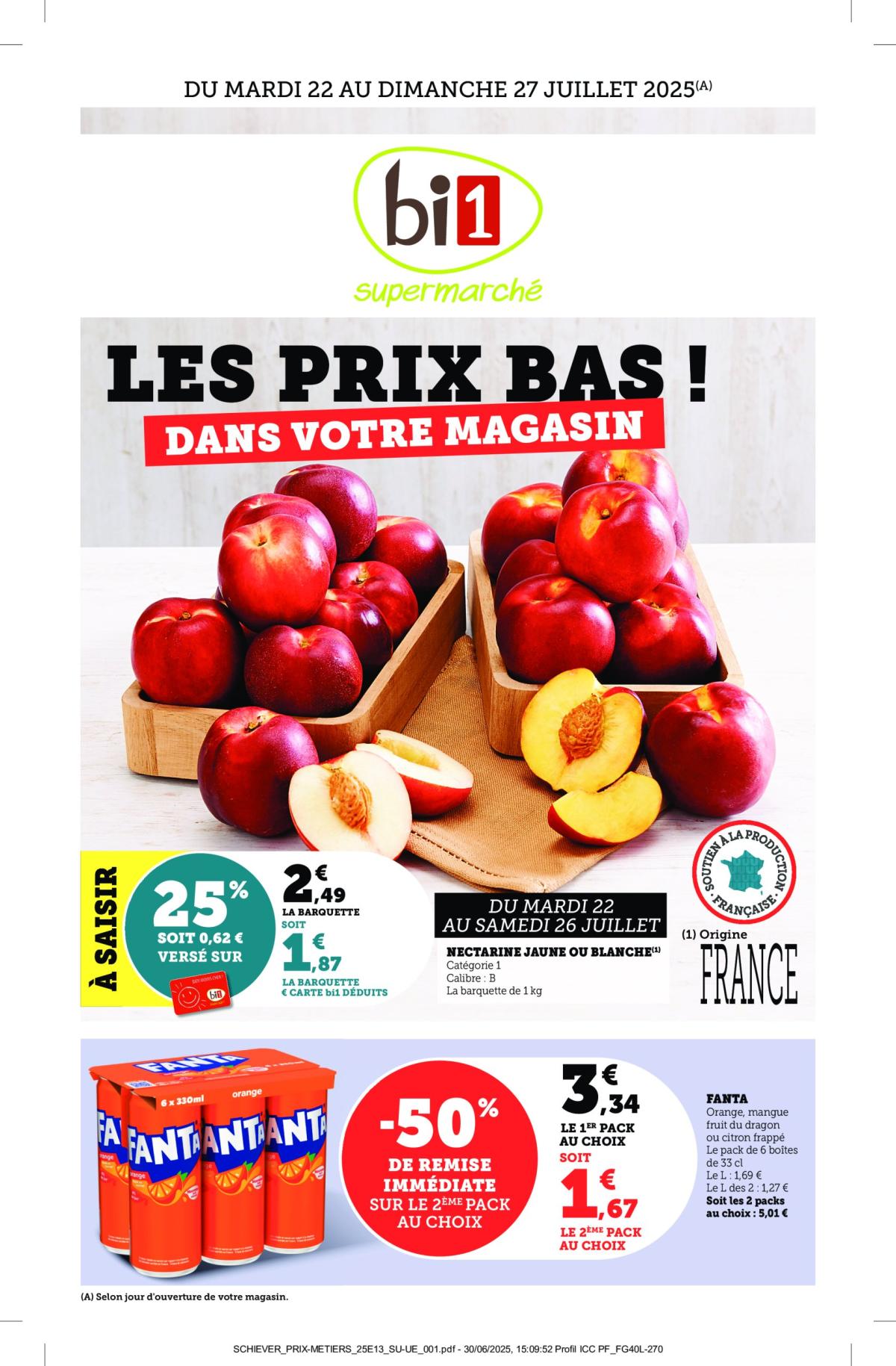 Catalogue Bi1 valable du 22/07 au 27/07