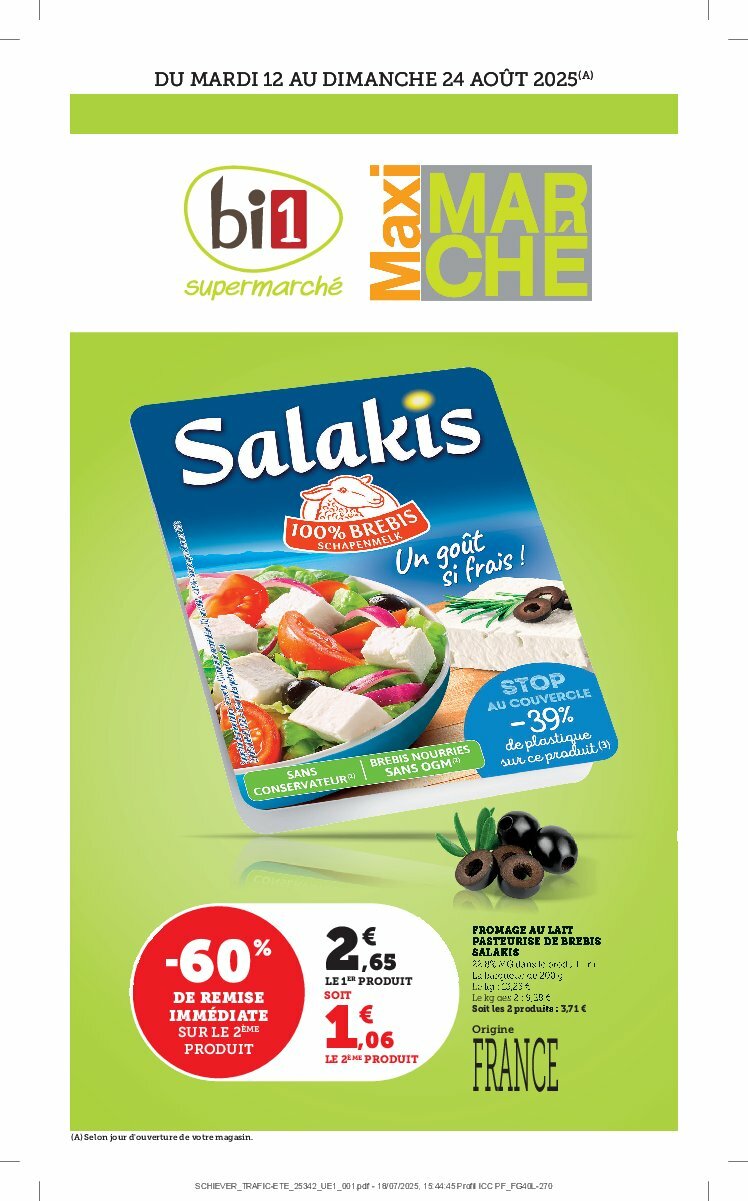 Catalogue Bi1 valable du 12/08 au 24/08