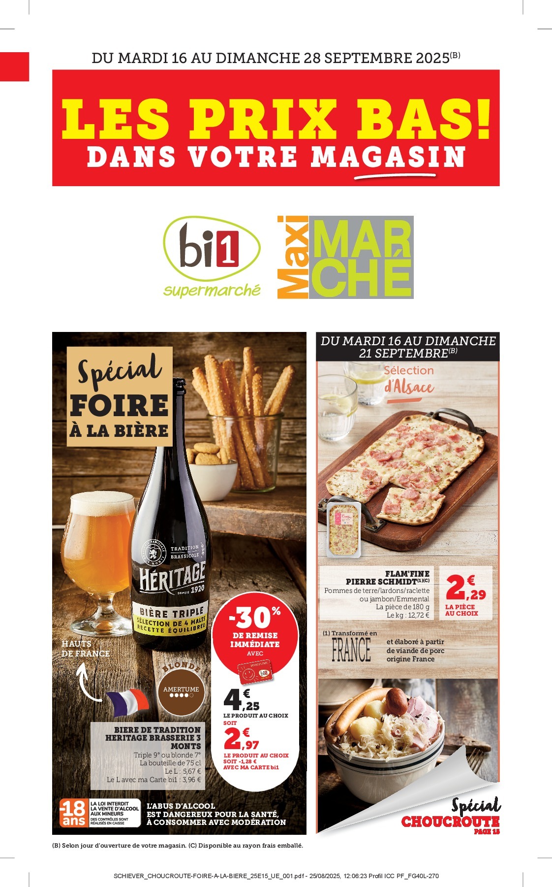 Catalogue Bi1 - Magasin valable du 16/09 au 28/09