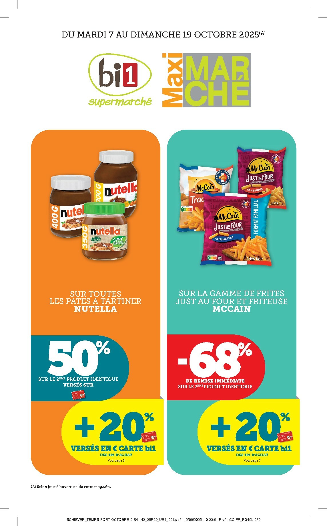 Catalogue Bi1 valable du 07/10 au 19/10