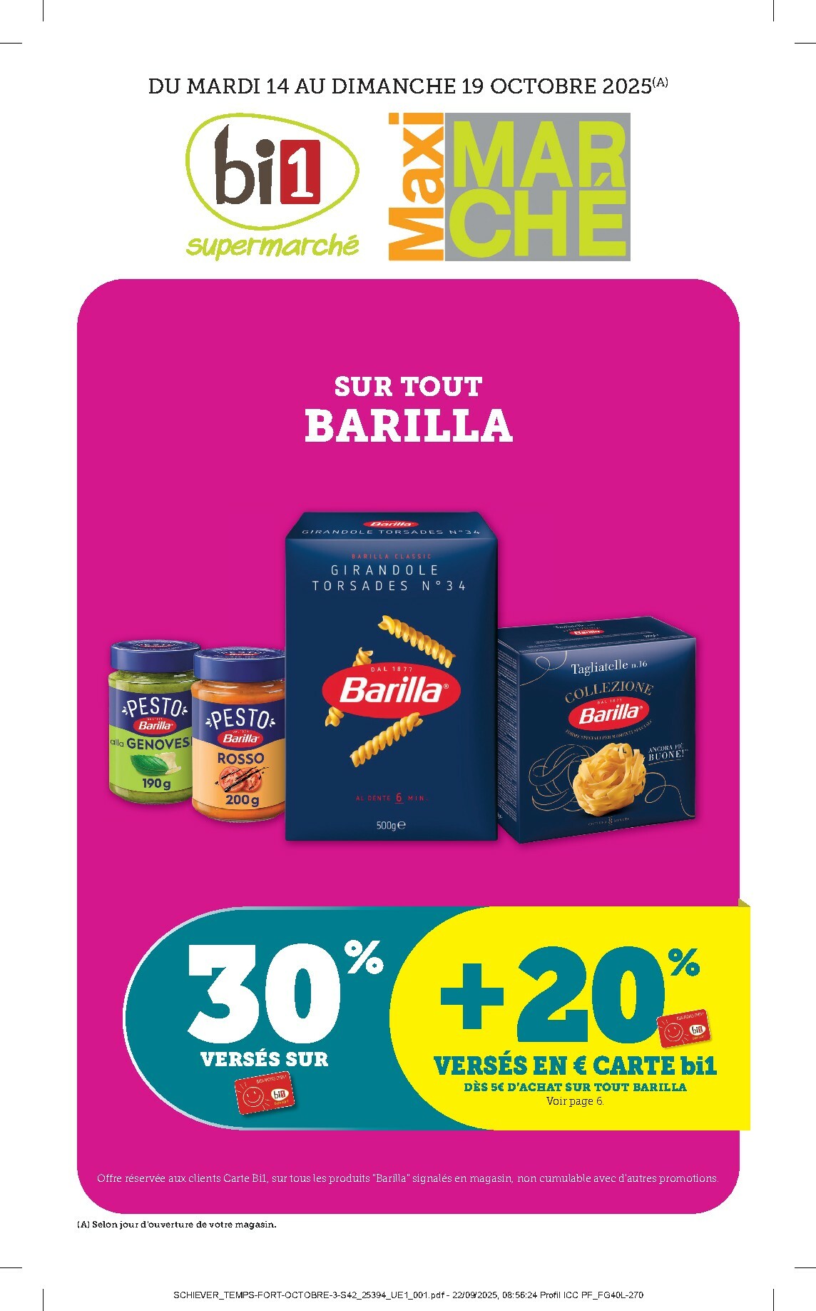 Catalogue Bi1 valable du 14/10 au 19/10