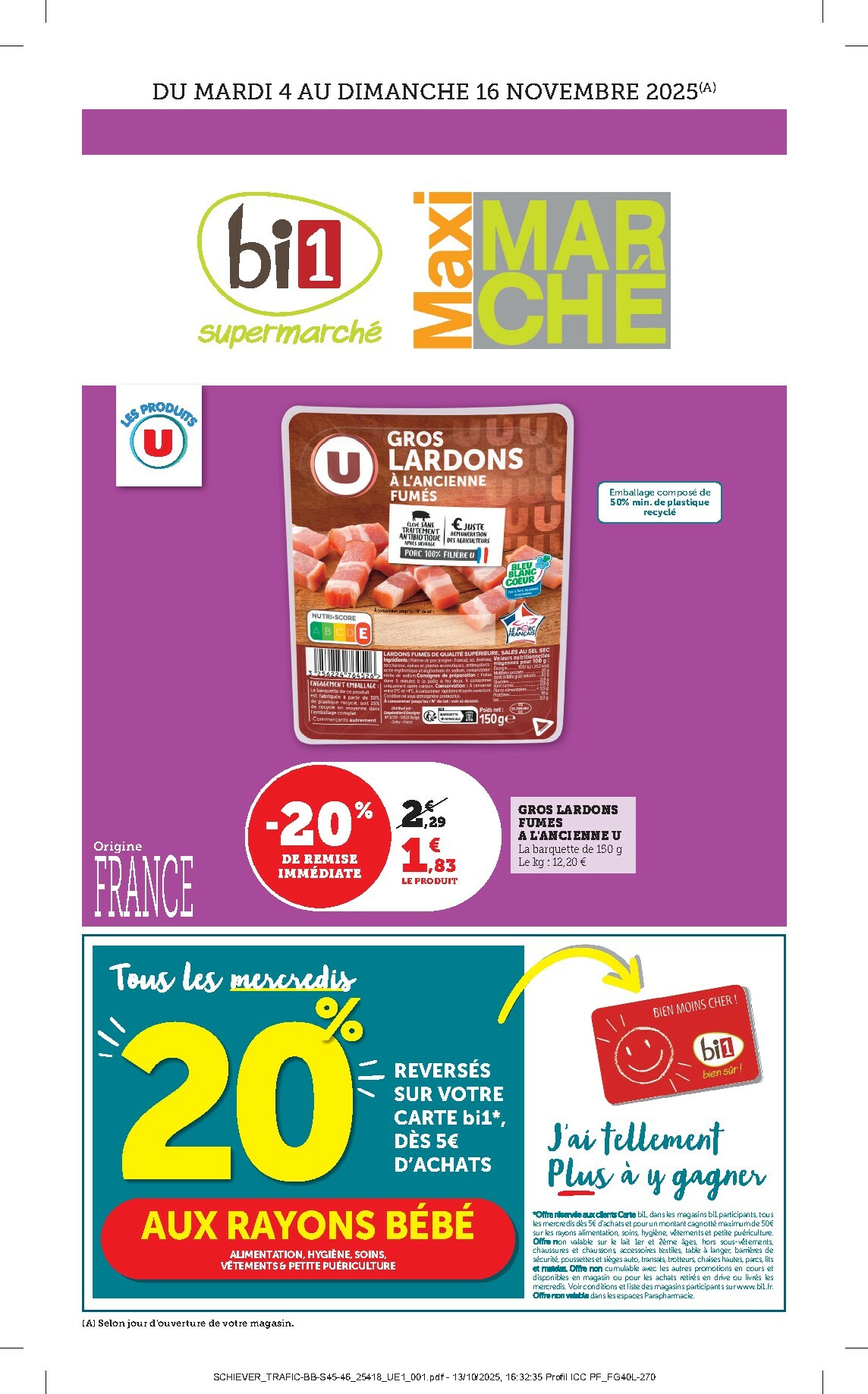 Catalogue Bi1 valable du 04/11 au 16/11
