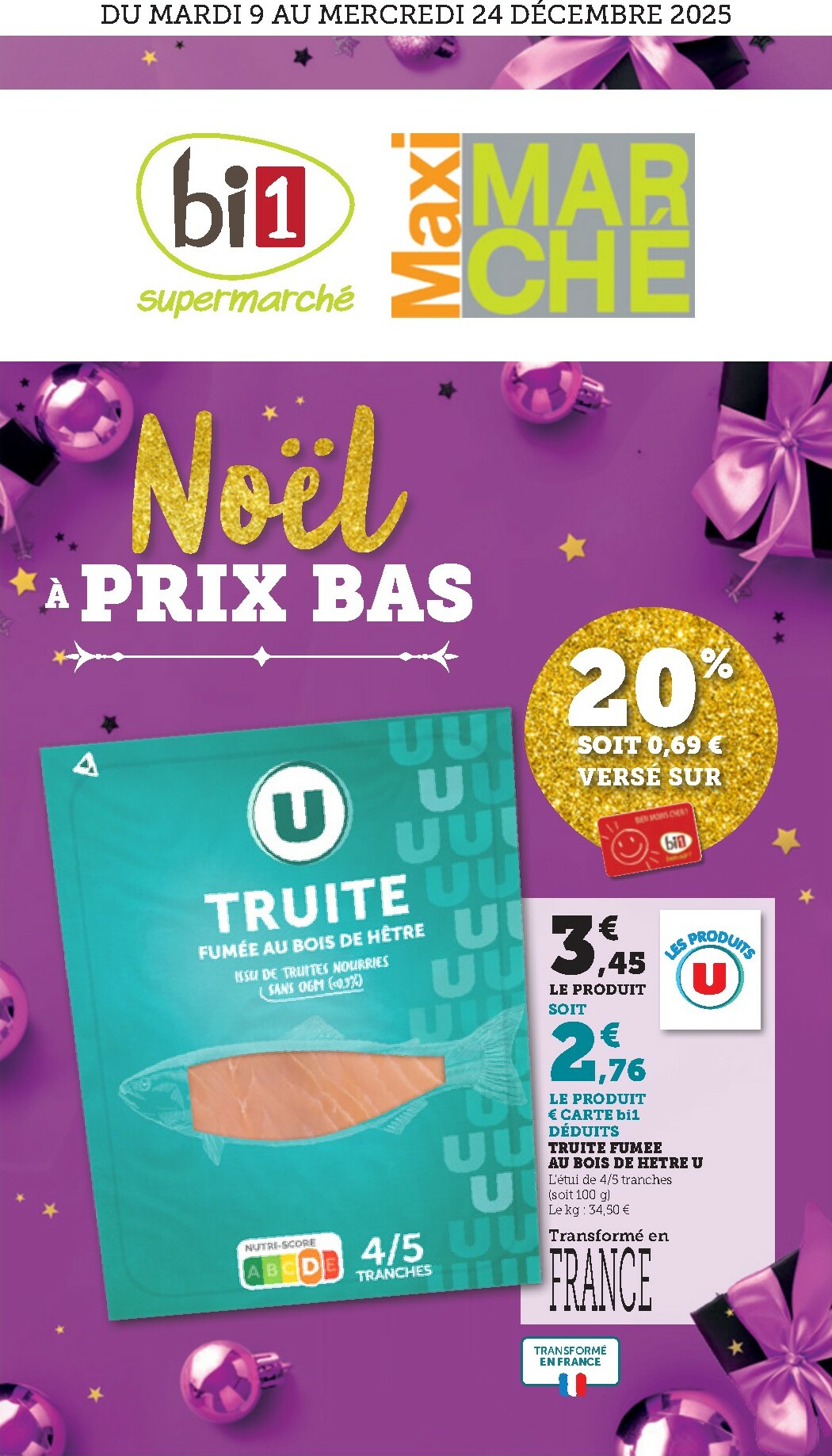 Catalogue Bi1 - Noël valable du 09/12 au 24/12