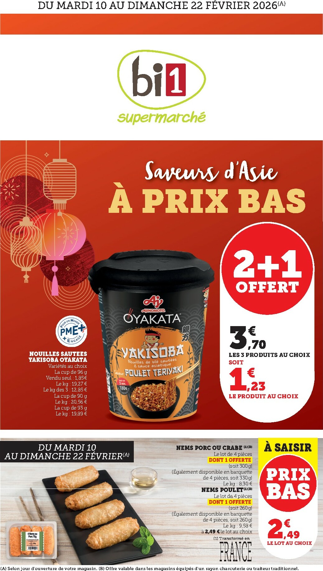 Catalogue Bi1 - Lurcy-Lévis, Ervy-le-Châtel, La Guerche-sur-l’Aubois, Aiserey, Selongey, Venarey-les-Laumes, Champs-sur-Yonne, Pont-sur-Yonne, Saint-Fargeau, Saint-Georges-sur-Baulche, Vermenton valable du 10/02/2026 au 22/02/2026