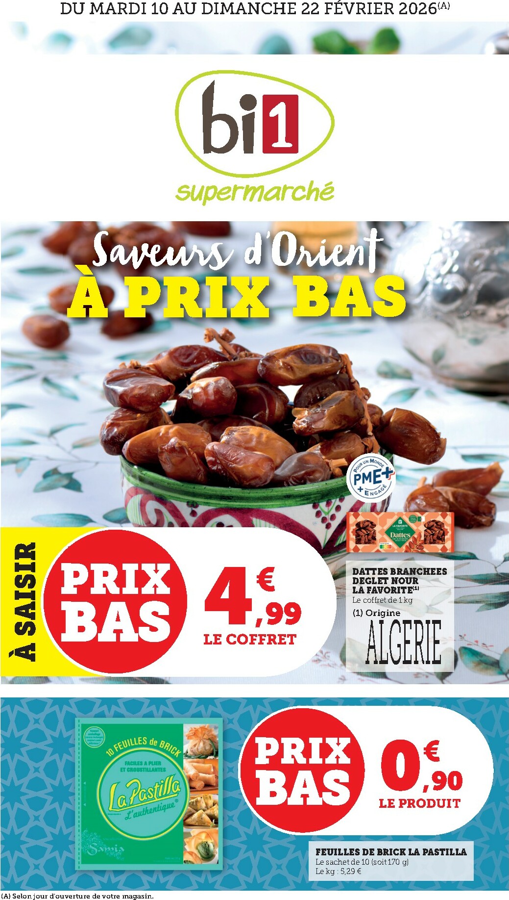 Catalogue Bi1 - Dompierre-sur-Besbre, Ervy-le-Châtel, Aiserey, Selongey valable du 10/02/2026 au 22/02/2026