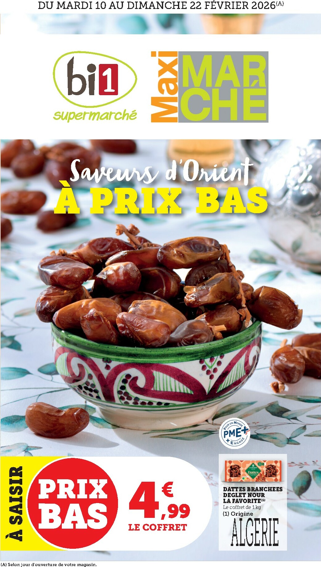 Catalogue Bi1 - Levier, Lavans-les-Saint-Claude, Morbier, Morez, Bonny-sur-Loire, Mercurey valable du 10/02/2026 au 22/02/2026