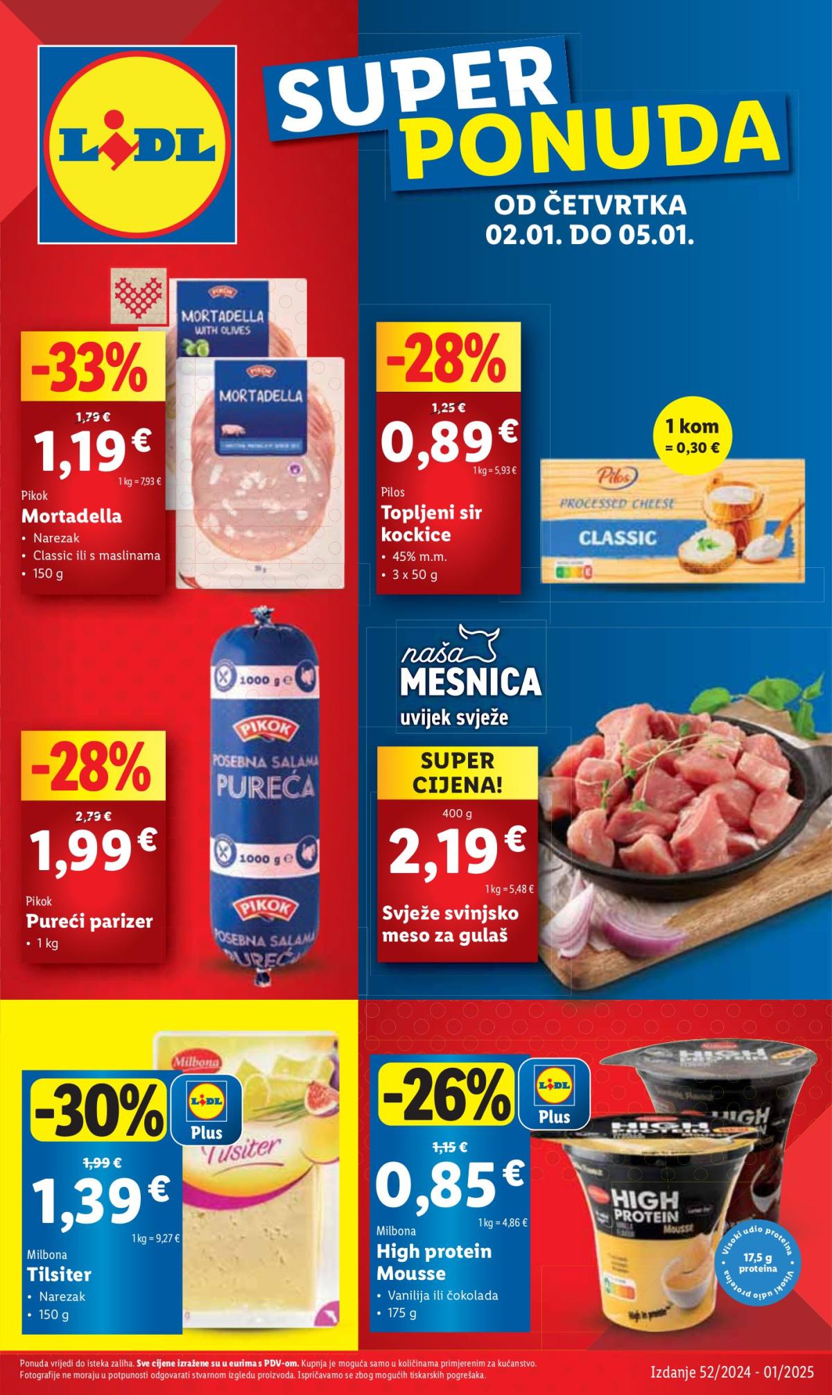 Lidl katalog vrijedi od 02.01. do 05.01.